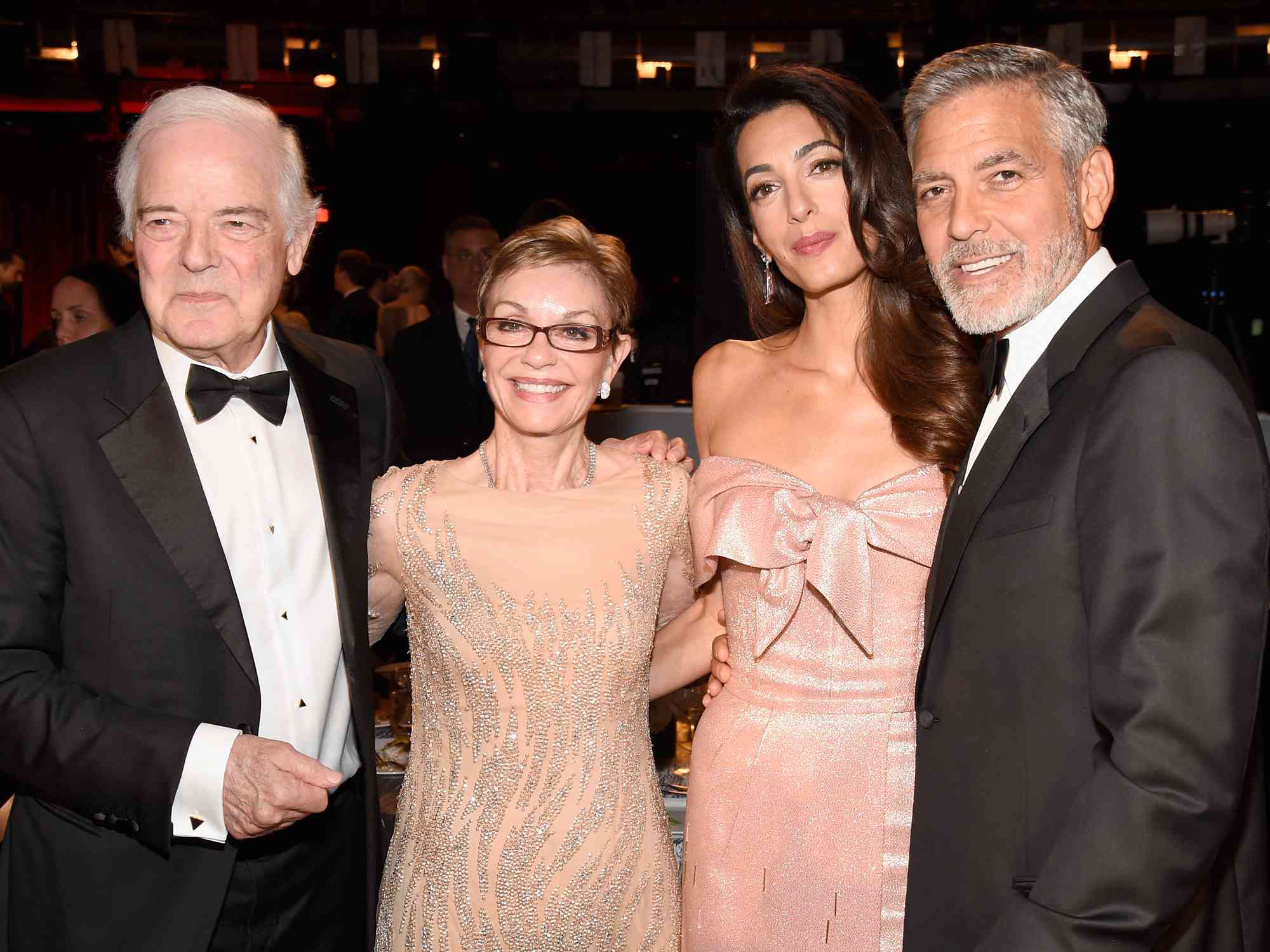 Nick Clooney, Nina Bruce Warren, Amal Clooney and honoree George Clooney attend the American Film Institute's 46th Life Achievement Award Gala Tribute to George Clooney on June 7, 2018 in Hollywood, California. 