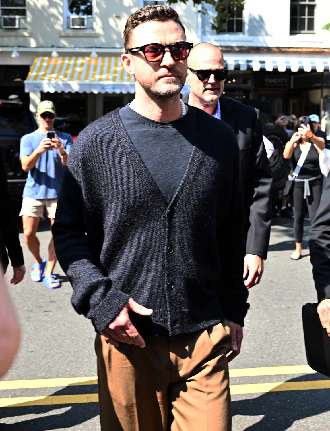 Justin Timberlake leaves Sag Harbour Justice Court, attending a court hearing after pleading to a lesser charge after his drink driving arrest in June 2024