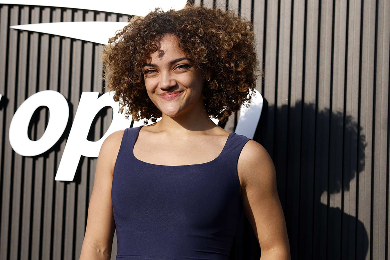 Laurie Hernandez on the blue carpet at the 2024 US Open on Tuesday, Sep. 3, 2024 in Flushing, NY