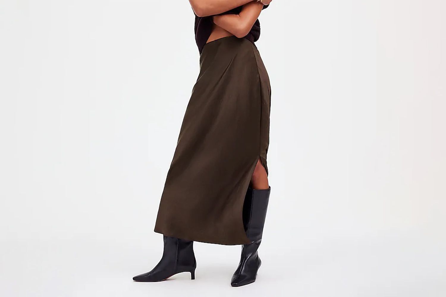 Madewell Satin Maxi Slip Skirt