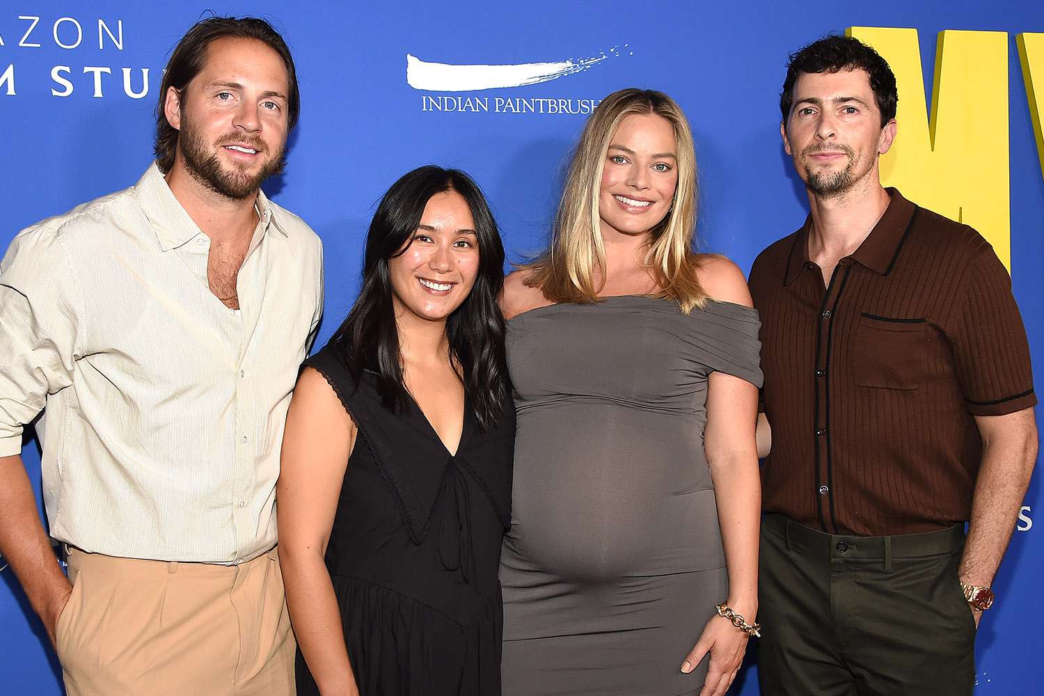 Tom Ackerley (left), Bronte Payne, Margot Robbie and Joey McNamara