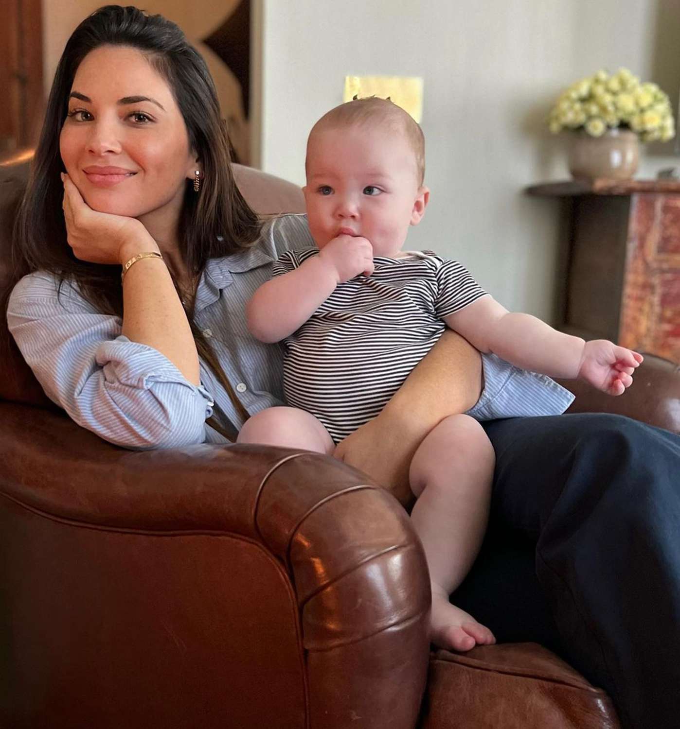 Olivia Munn and baby Malcolm