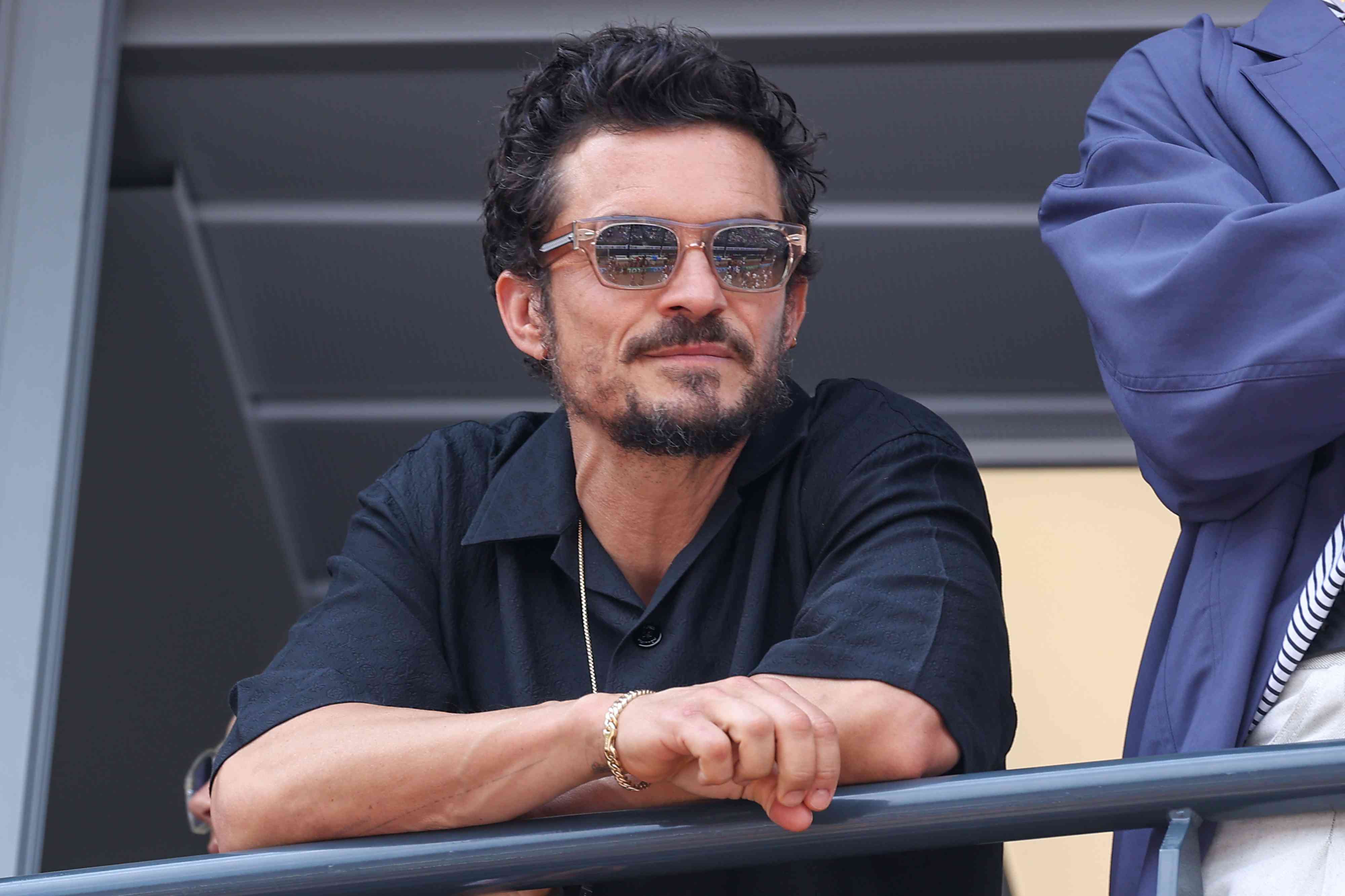 Orlando Bloom attends the F1 Grand Prix of Monaco at Circuit de Monaco