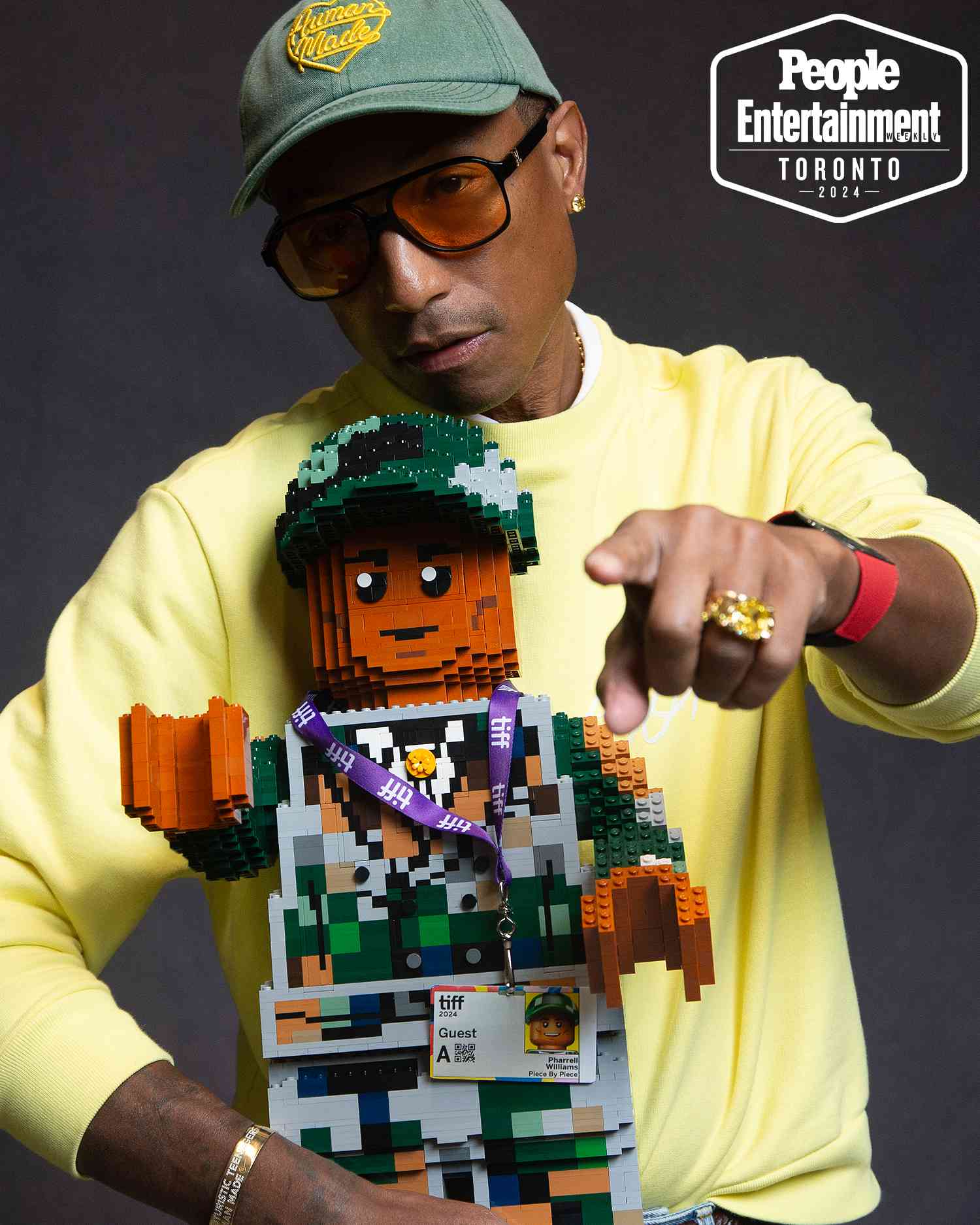 Pharrell Williams (Piece by Piece) photographed in the PEOPLE, EW and Shutterstock Toronto International Film Festival 2024 Portrait Studio on September 10, 2024 in Toronto, Ontario, Canada. 