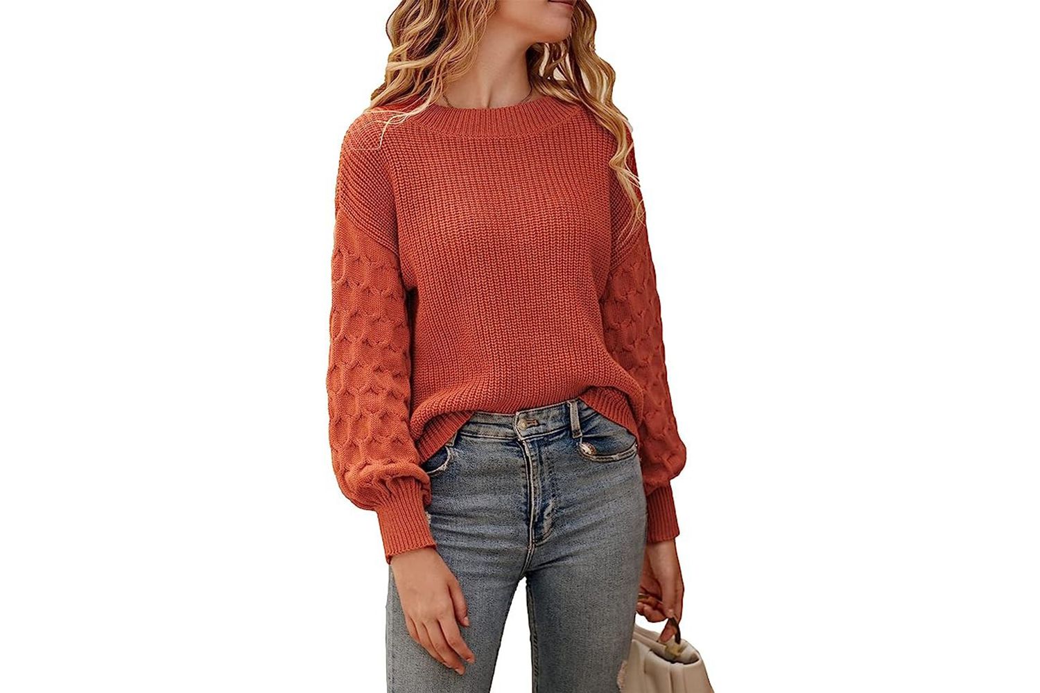 PRETTYGARDEN Women's Pullover Sweater Casual Long Sleeve Crewneck Loose Chunky Knit Jumper Tops