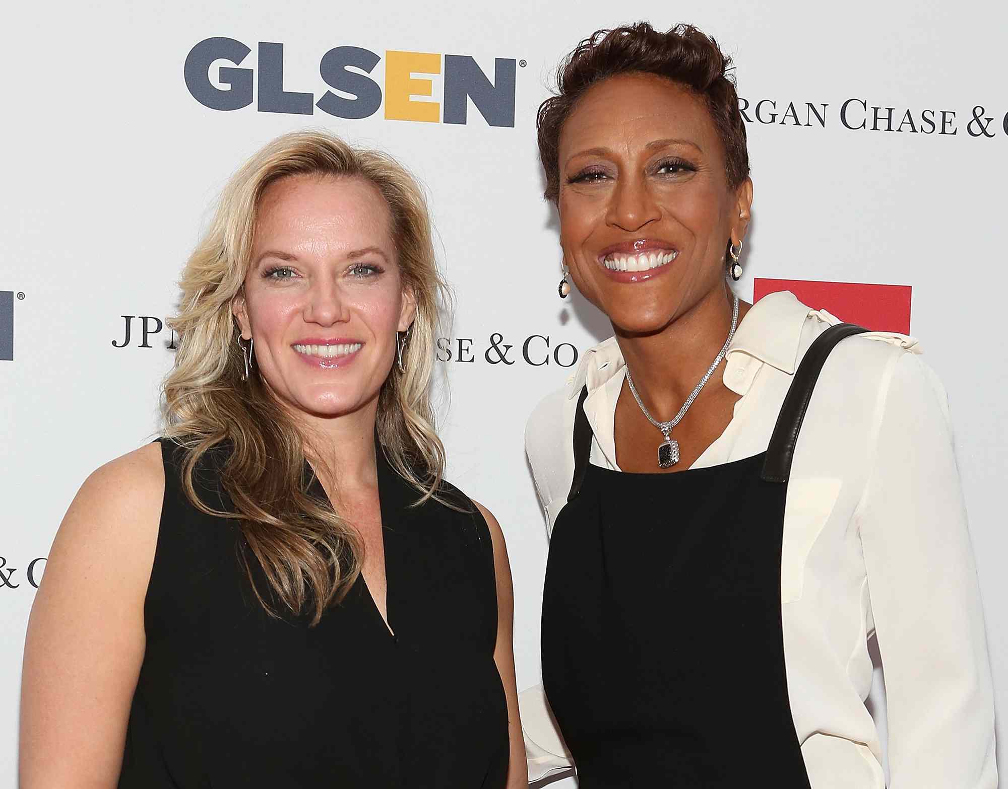 Amber Laign (L) and Robin Roberts attend 11th Annual GLSEN Respect awards at Gotham Hall on May 19, 2014 in New York City