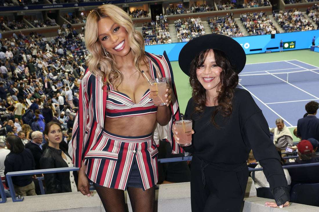 Rosie Perez and Laverne Cox at the US Open with Dobel Tequila