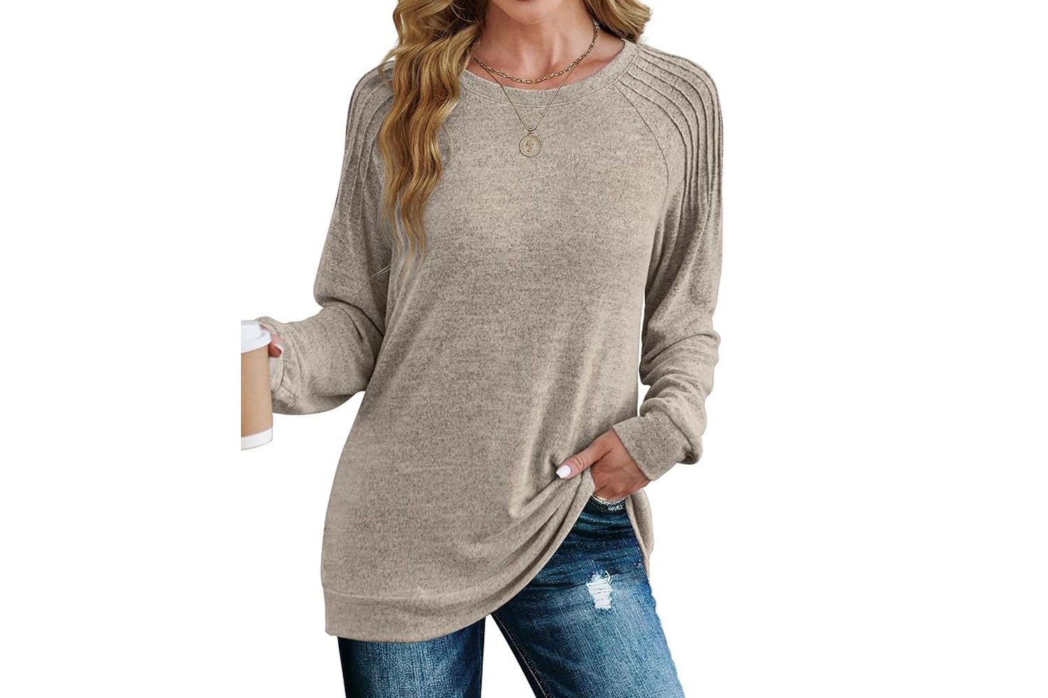 Saloogoe Sweatshirt for Women Crewneck