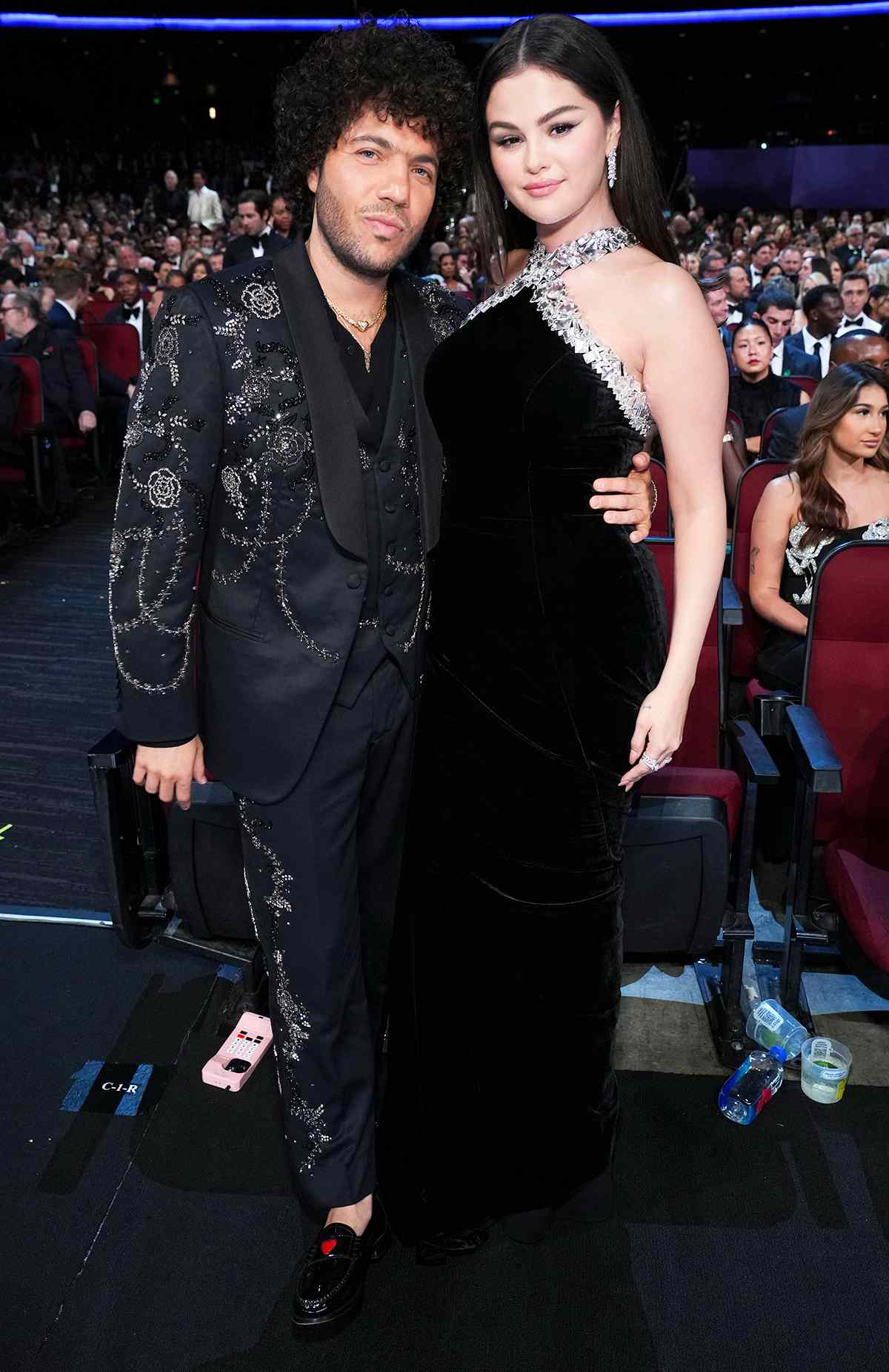 Benny Blanco and Selena Gomez at the 76th Emmy Awards on Sunday, Sept. 15, 2024 at the Peacock Theater in Los Angeles.