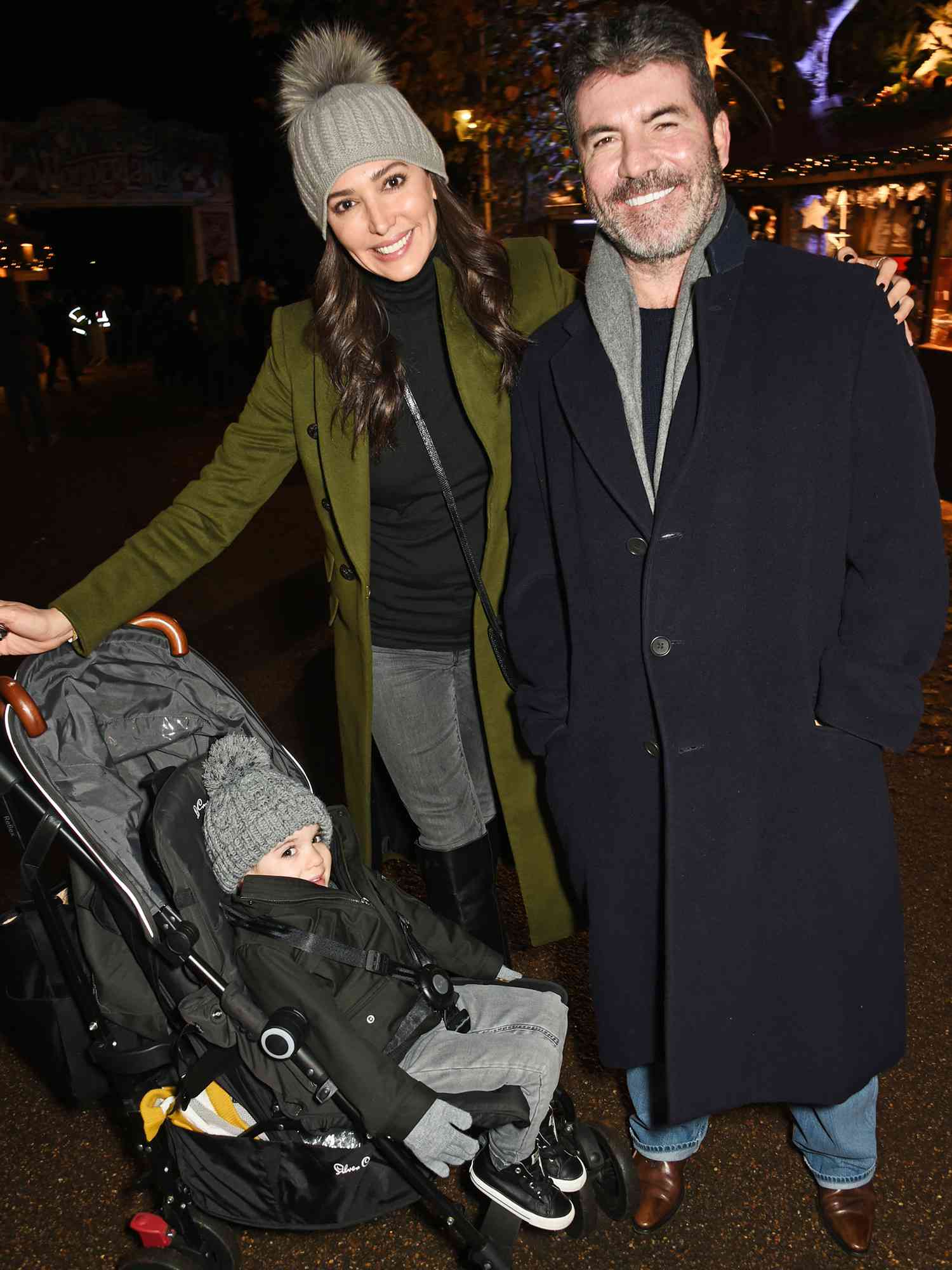 Simon Cowell with Lauren Silverman and son Eric Cowell attend a VIP Preview of Hyde Park's Winter Wonderland 2016 