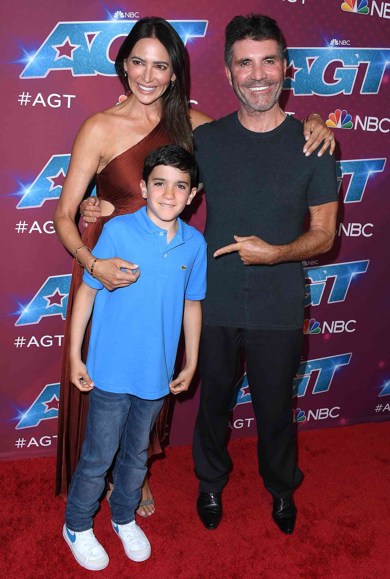 Lauren Silverman, Eric Cowell and Simon Cowell arrives at the Red Carpet For "America's Got Talent" Season 17