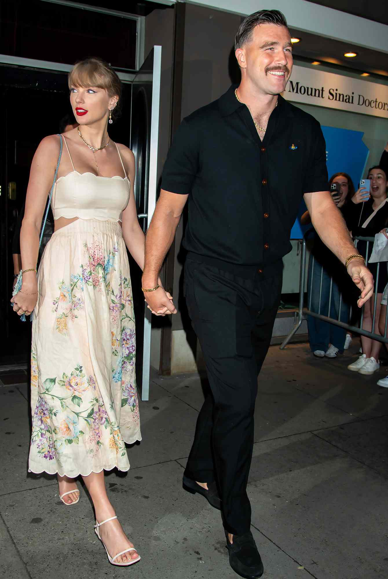 Taylor Swift and Travis Kelce attend Karen Elson's Wedding in New York City, NY on September 7, 2024. 