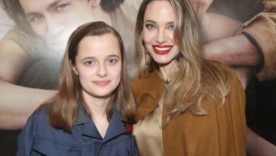 Vivienne Jolie-Pitt and Angelina Jolie attend the opening night of