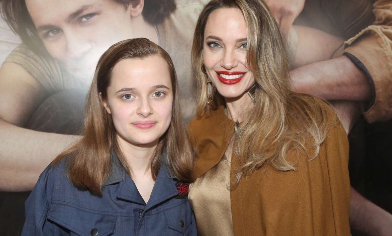 Vivienne Jolie-Pitt and Angelina Jolie attend the opening night of