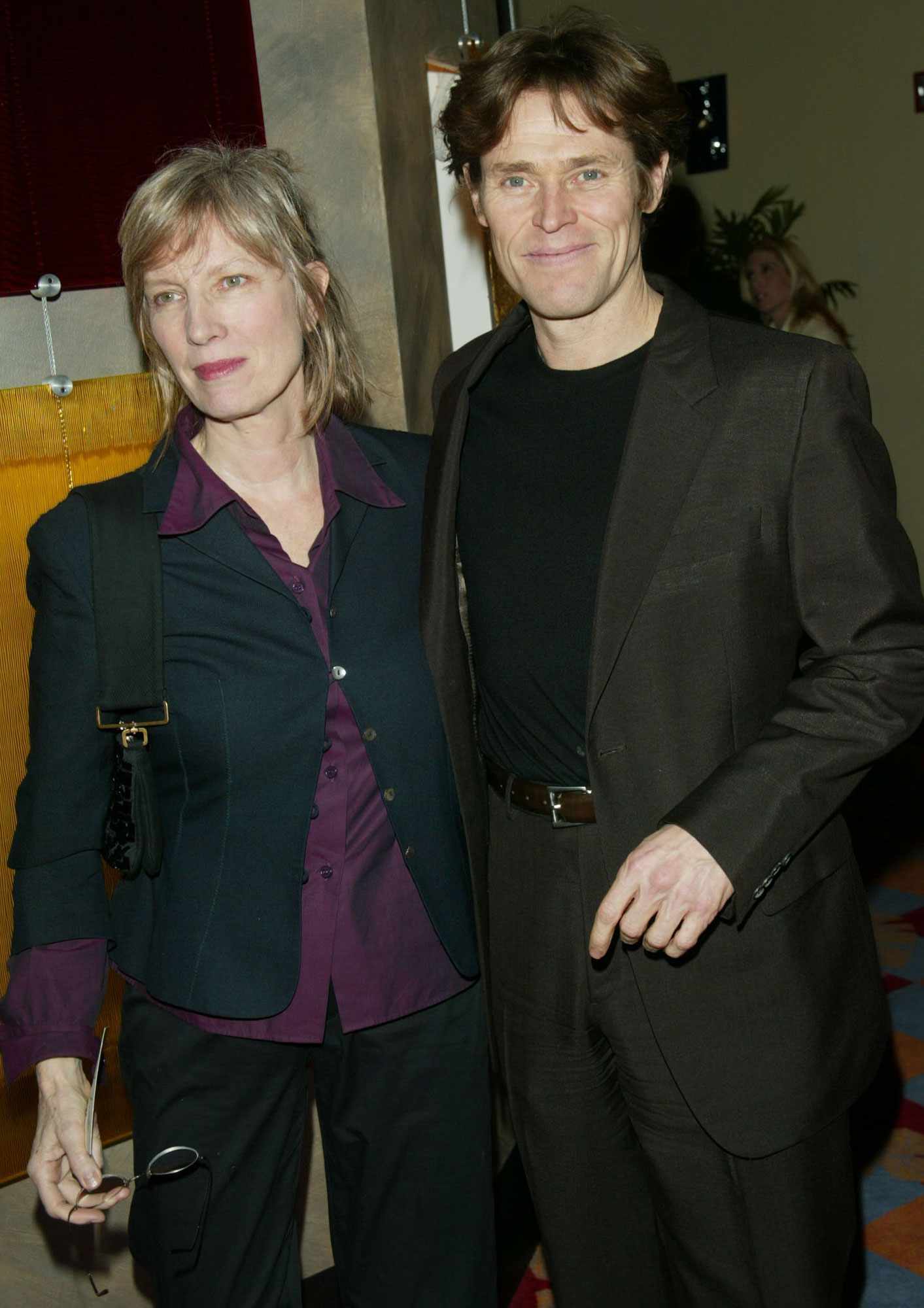 Willem Dafoe with Elizabeth Lecompte at the 2002 New York Film Critics Circle's 68th Annual Awards Dinner on January 12, 2003.