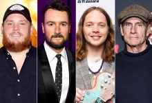 Luke Combs attends the new exhibit Luke Combs: The Man I Am; Eric Church and Katherine Blasingame Church attend Best Cellars Wine Dinner ; Billy Strings is seen backstage for the 22nd Annual Americana Honors & Awards; James Taylor appears at the Seventh Annual LOVE ROCKS NYC Benefit Concert