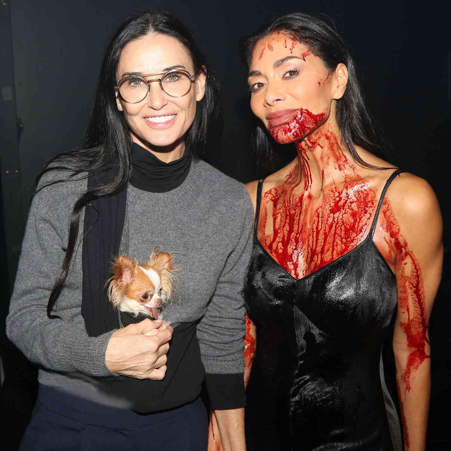 Demi Moore, Pilaf the dog and Nicole Scherzinger new yor 10 16 24