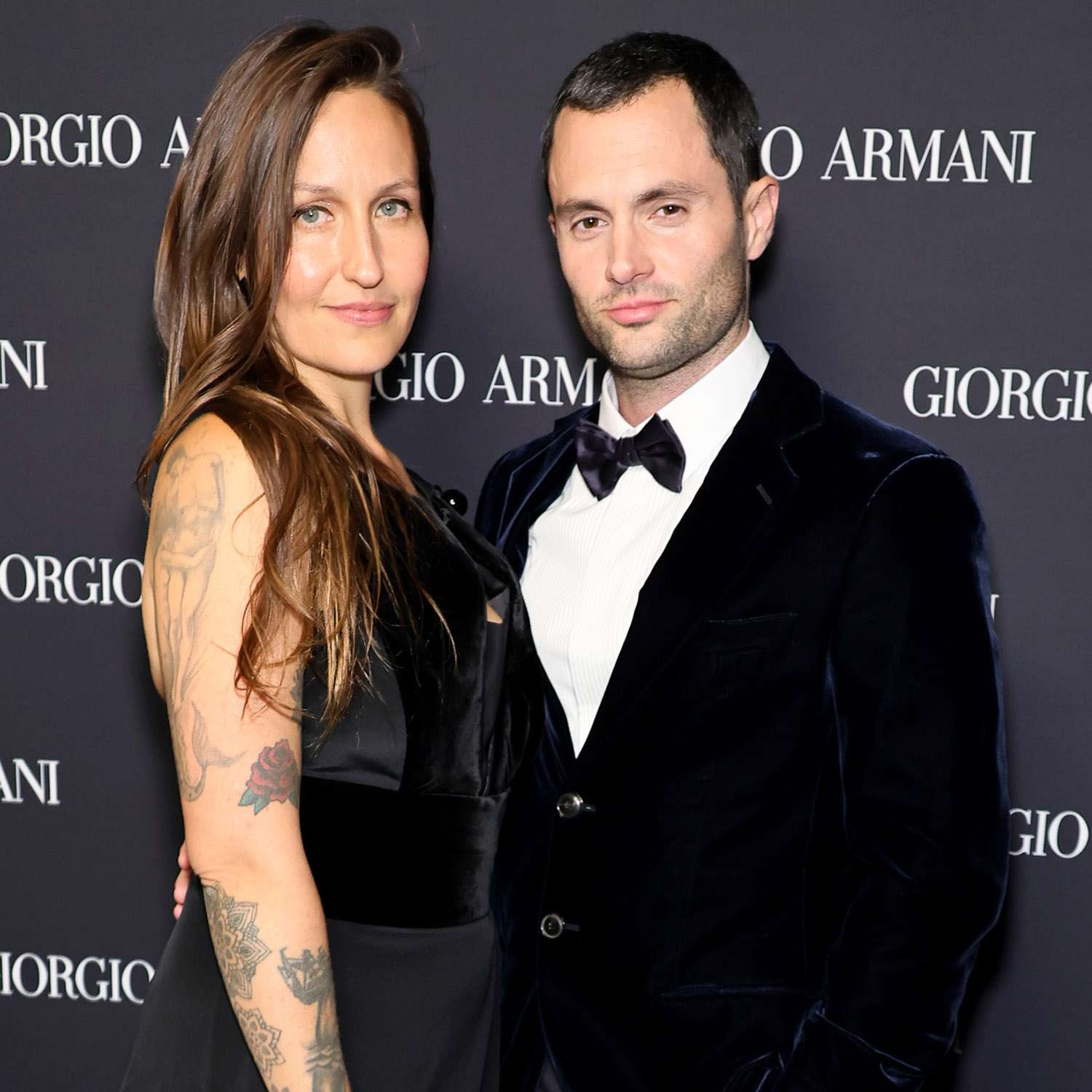  Domino Kirke and Penn Badgley Giorgio Armani new york 10 17 24