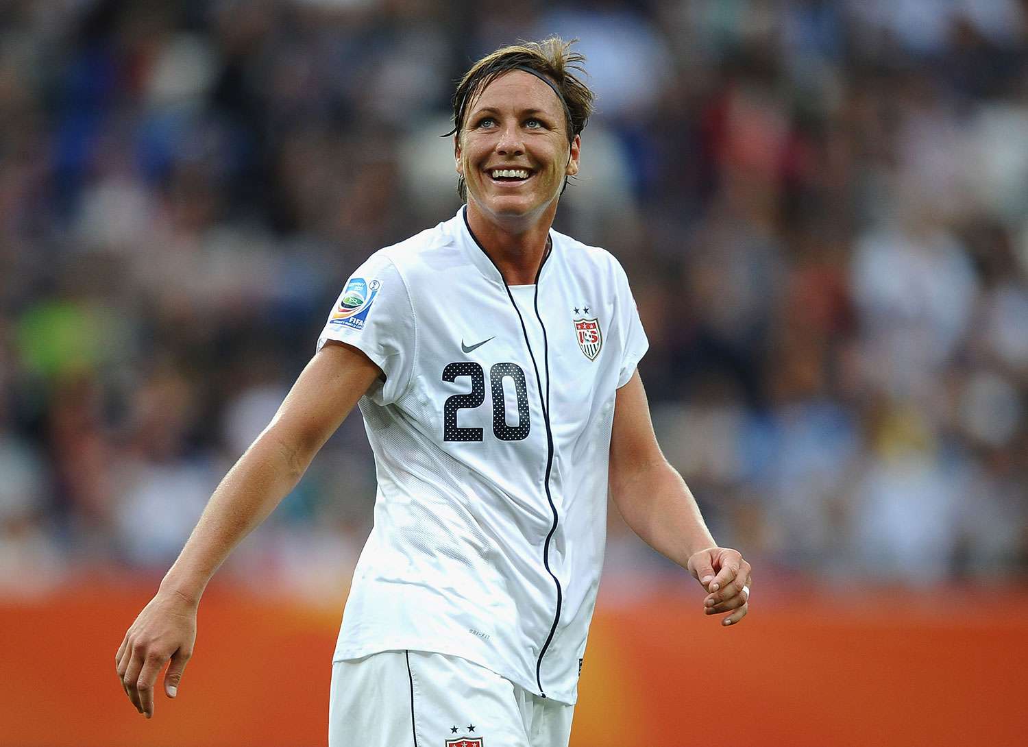 SINSHEIM, GERMANY - JULY 02: Abby Wambach of USA looks on during the FIFA Women's World Cup 2011 Group C match between USA and Columbia at the Rhein Neckar Arena on July 2, 2011 in Sinsheim, Germany. 