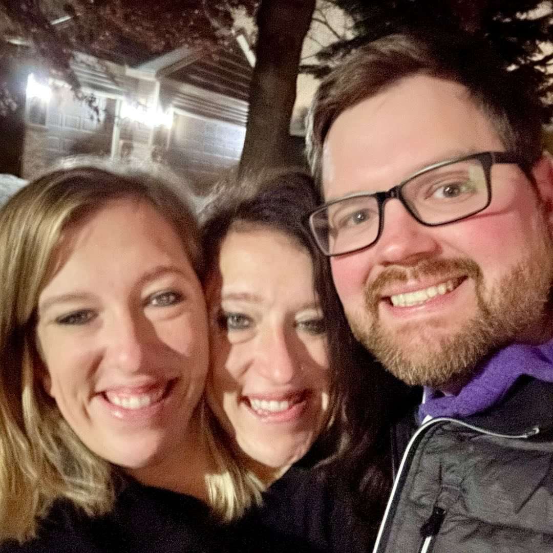 Abby and Brittany Hensel with Abby's husband, Josh Bowling.