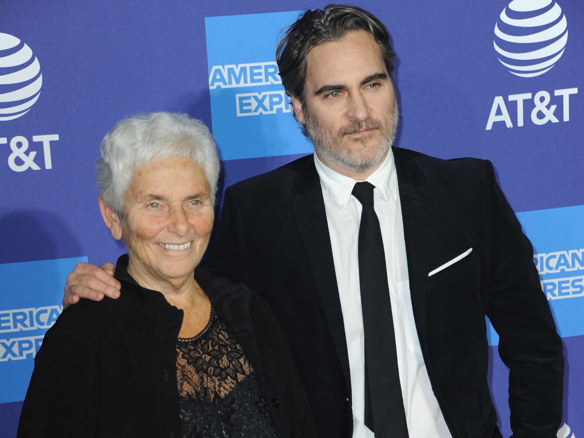 PALM SPRINGS, CA - JANUARY 02: Joaquin Phoenix and mother Arlyn Phoenix arrive for the 2020 Annual Palm Springs International Film Festival Film Awards Gala held at Palm Springs Convention Center on January 2, 2020 in Palm Springs, California. (Photo by Albert L. Ortega/Getty Images)