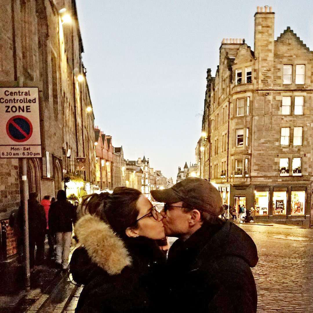 Brittany Lopez and Christian Slater in Edinburgh.