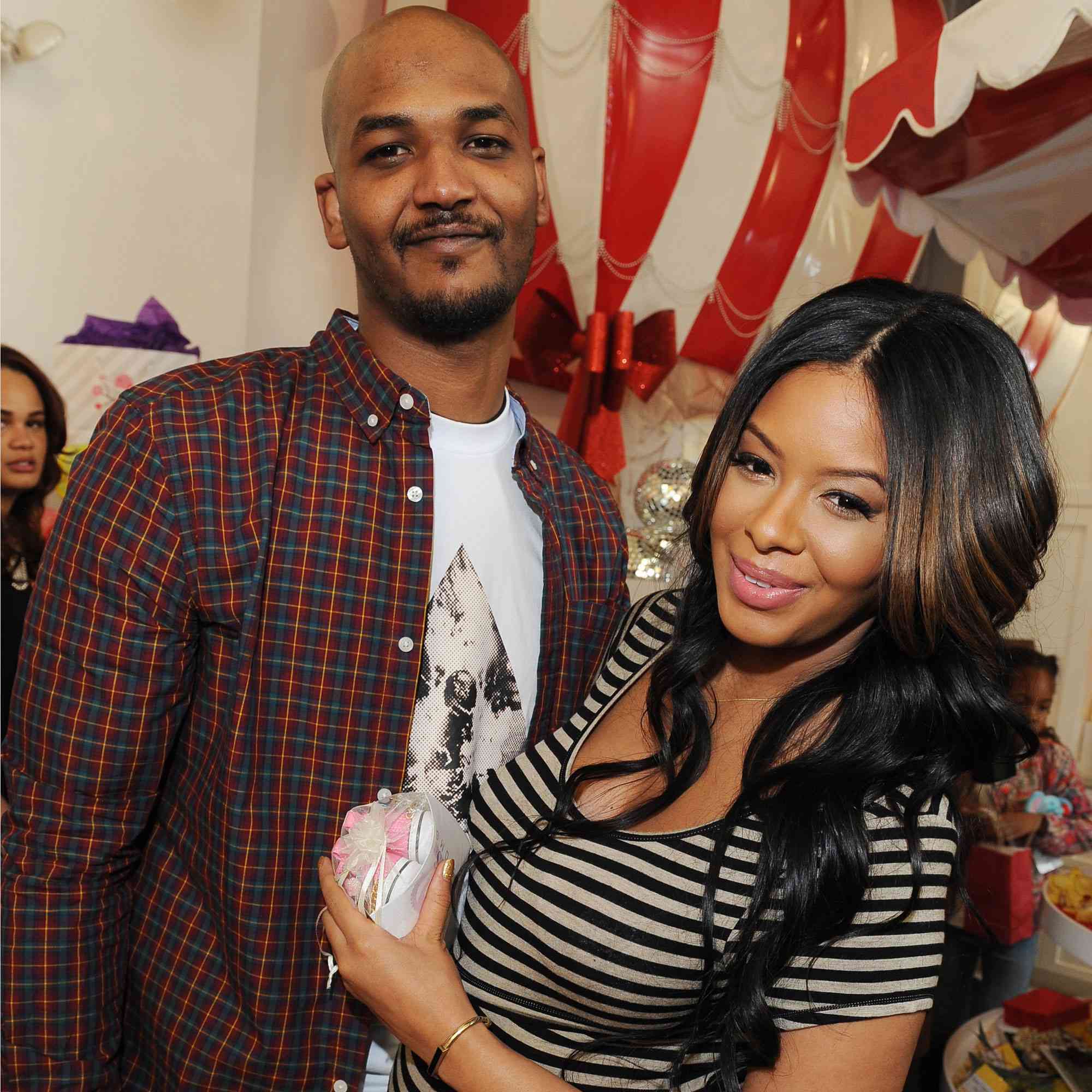 LOS ANGELES, CA - JANUARY 18: Mike Wayans and Vanessa Simmons attend Vanessa Simmons Baby Shower at Sugar Factory Hollywood on January 18, 2014 in Los Angeles, California. (Photo by Amy Graves/WireImage)