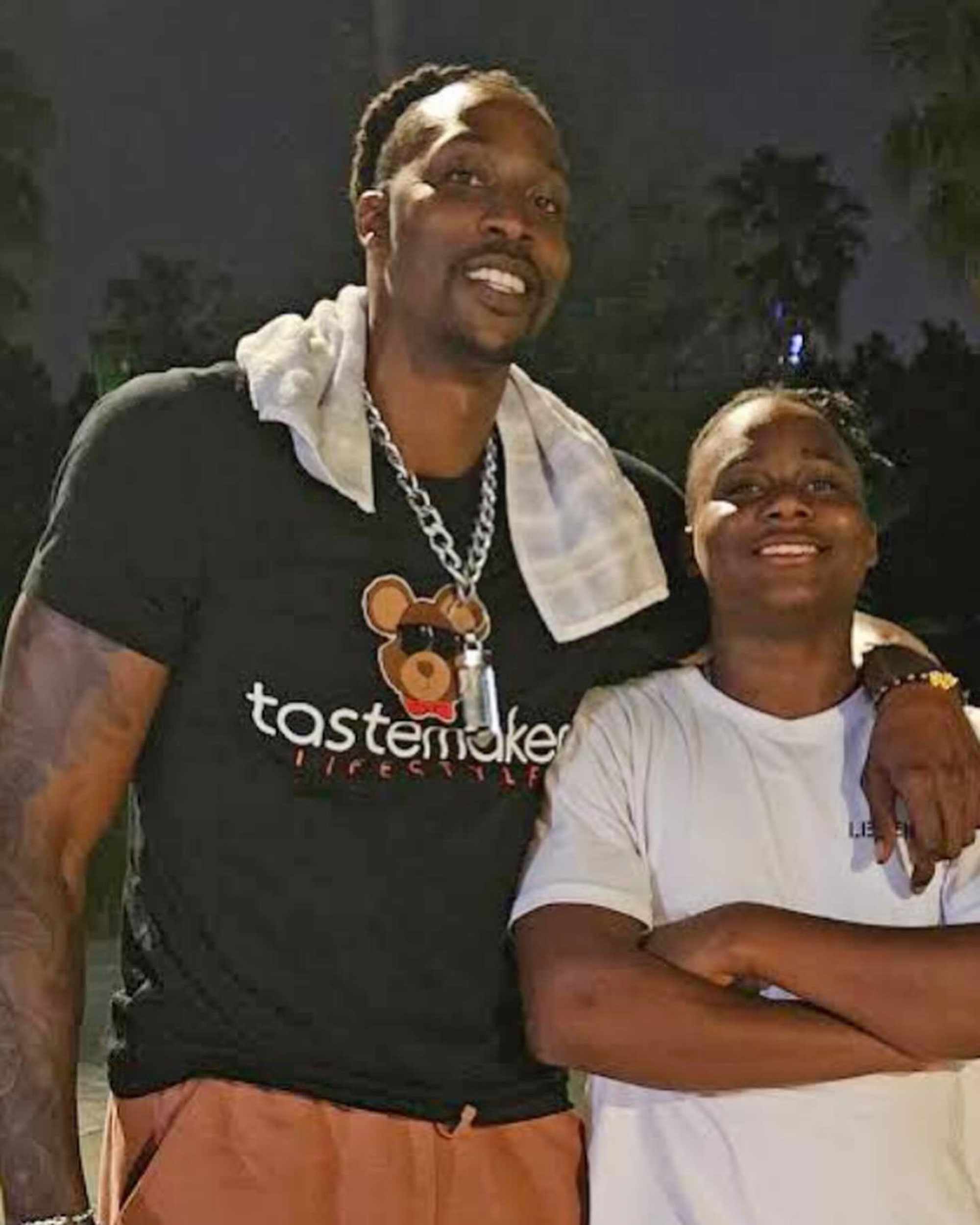 Dwight Howard with his son, Braylon Joshua Robert Howard.