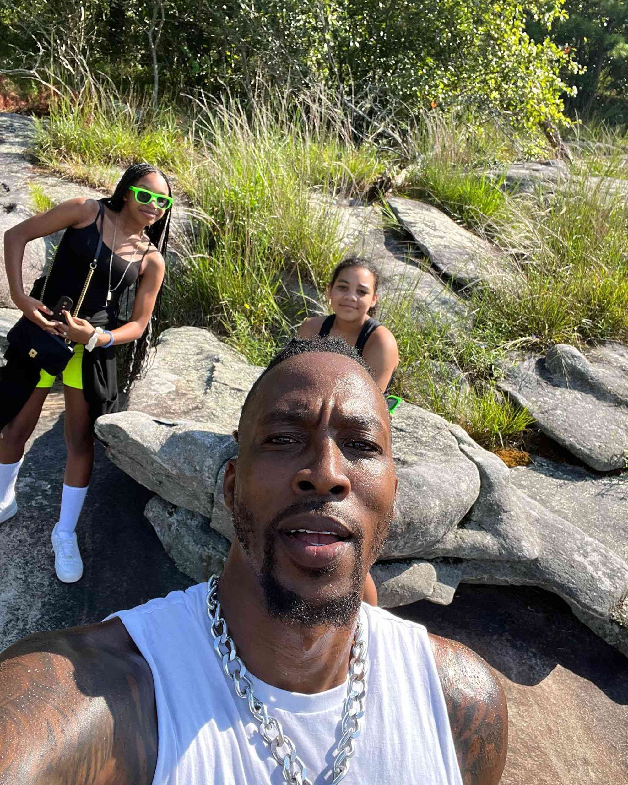 Dwight Howard with his daughters, Layla and Jayde