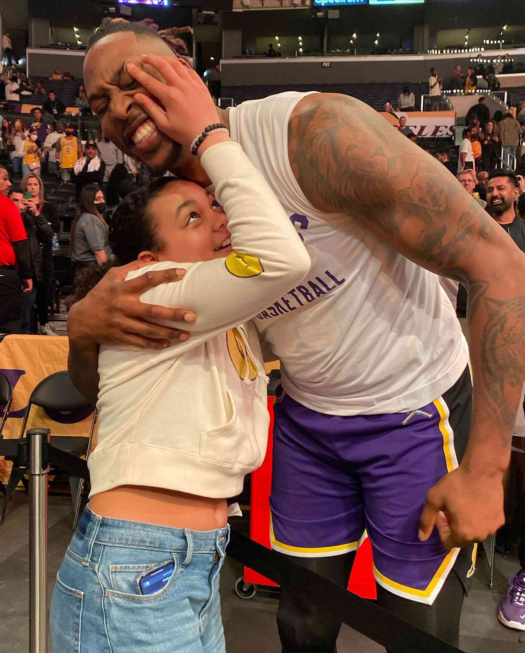 Dwight Howard with his daughter, Jayde Howard.