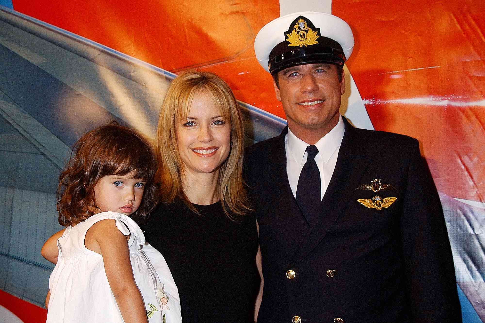 John Travolta with wife Kelly Preston & daughter Ella Bleu