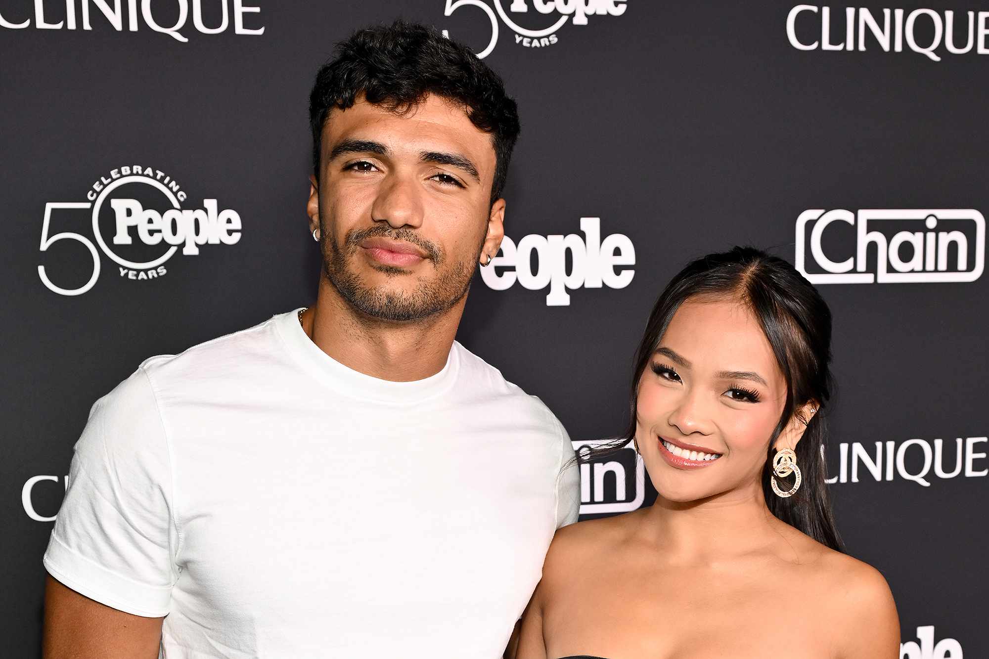 Jonathon Johnson and Jenn Tran at the People + Chain celebration of People's 50th anniversary held at The Chain House on September 13, 2024 in Los Angeles, California. 