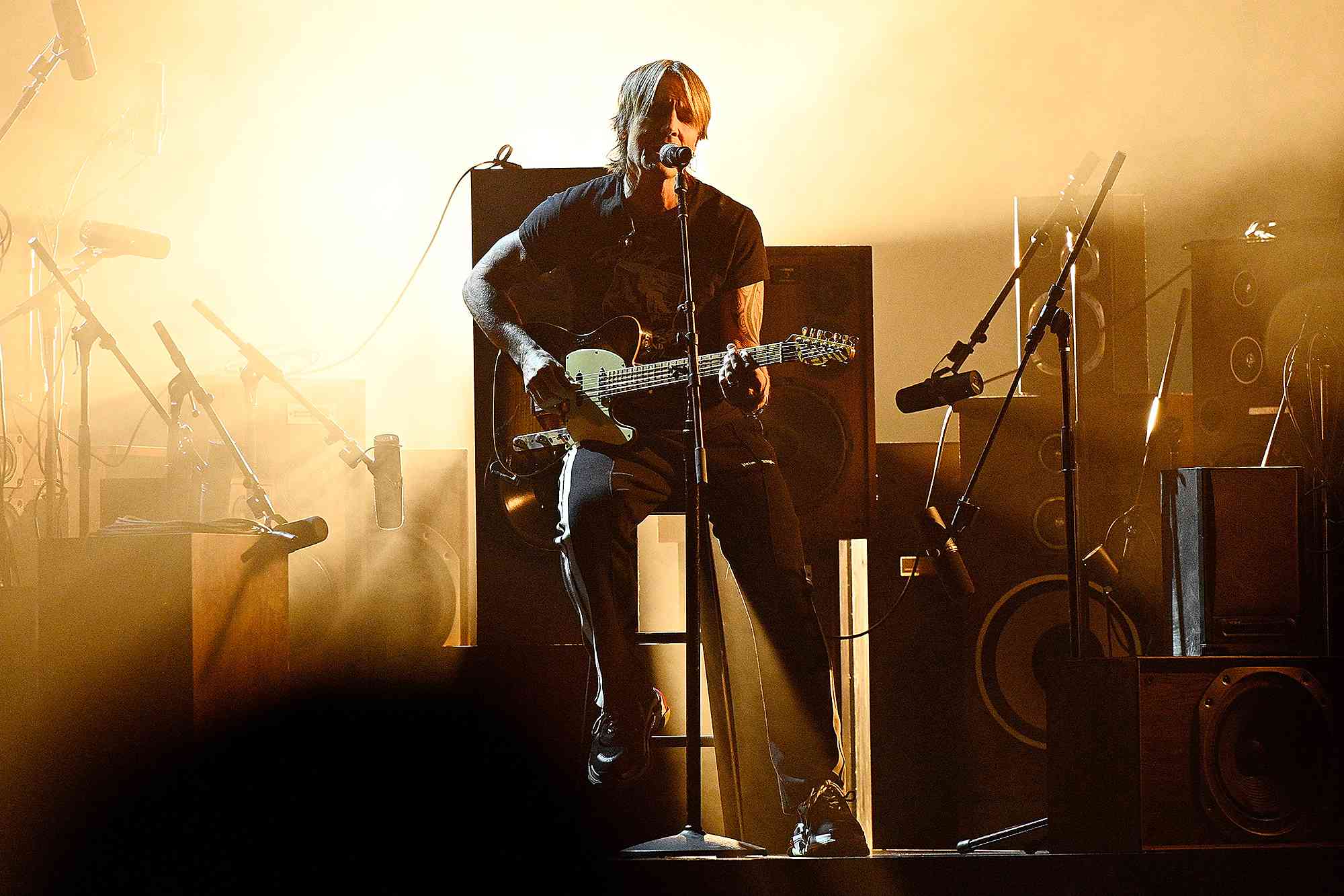 LAS VEGAS, NEVADA - SEPTEMBER 21: Keith Urban performs during the 2024 iHeartRadio Music Festival at T-Mobile Arena on September 21, 2024 in Las Vegas, Nevada