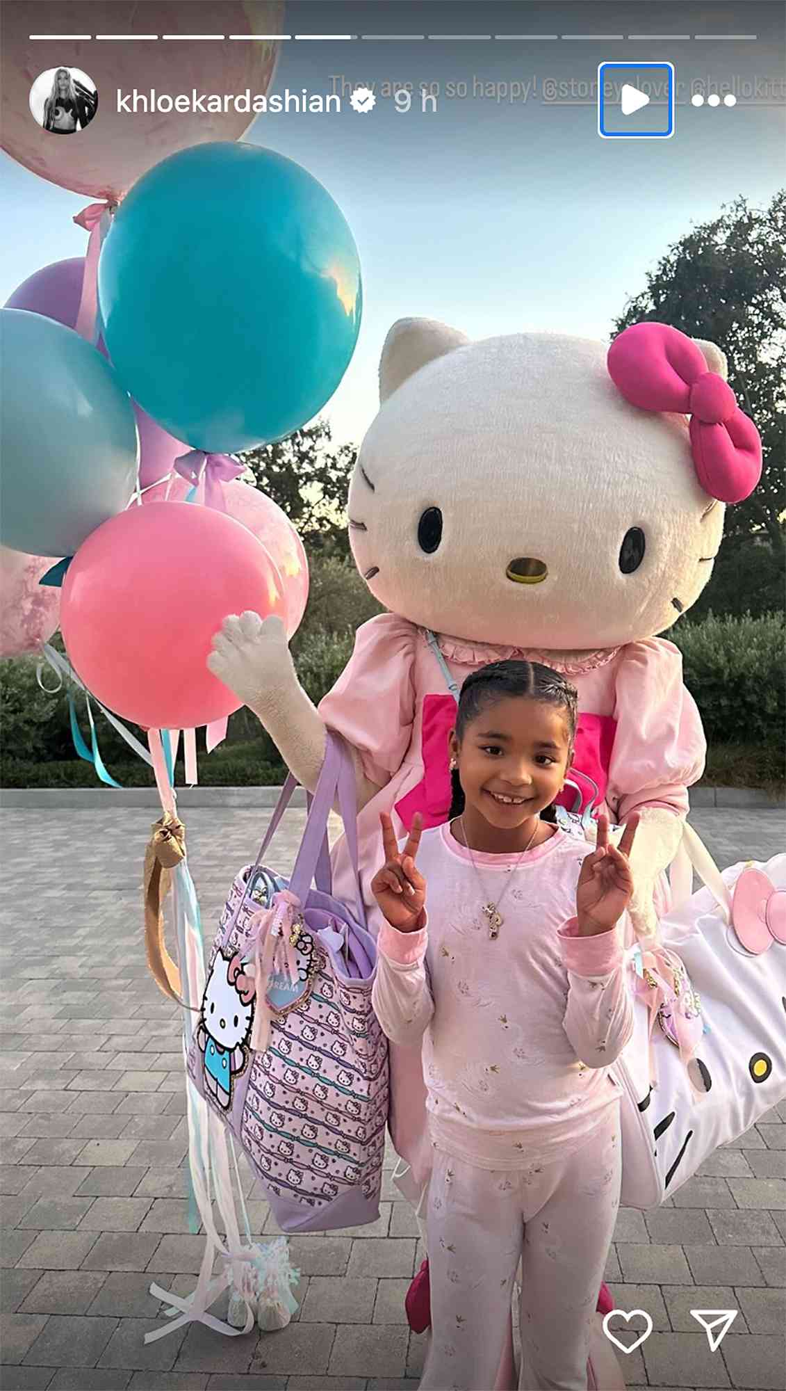 Khloe Kardashian Posts Adorable Footage of Her, Rob and Kim Kardashian's Kids Meeting Hello Kitty