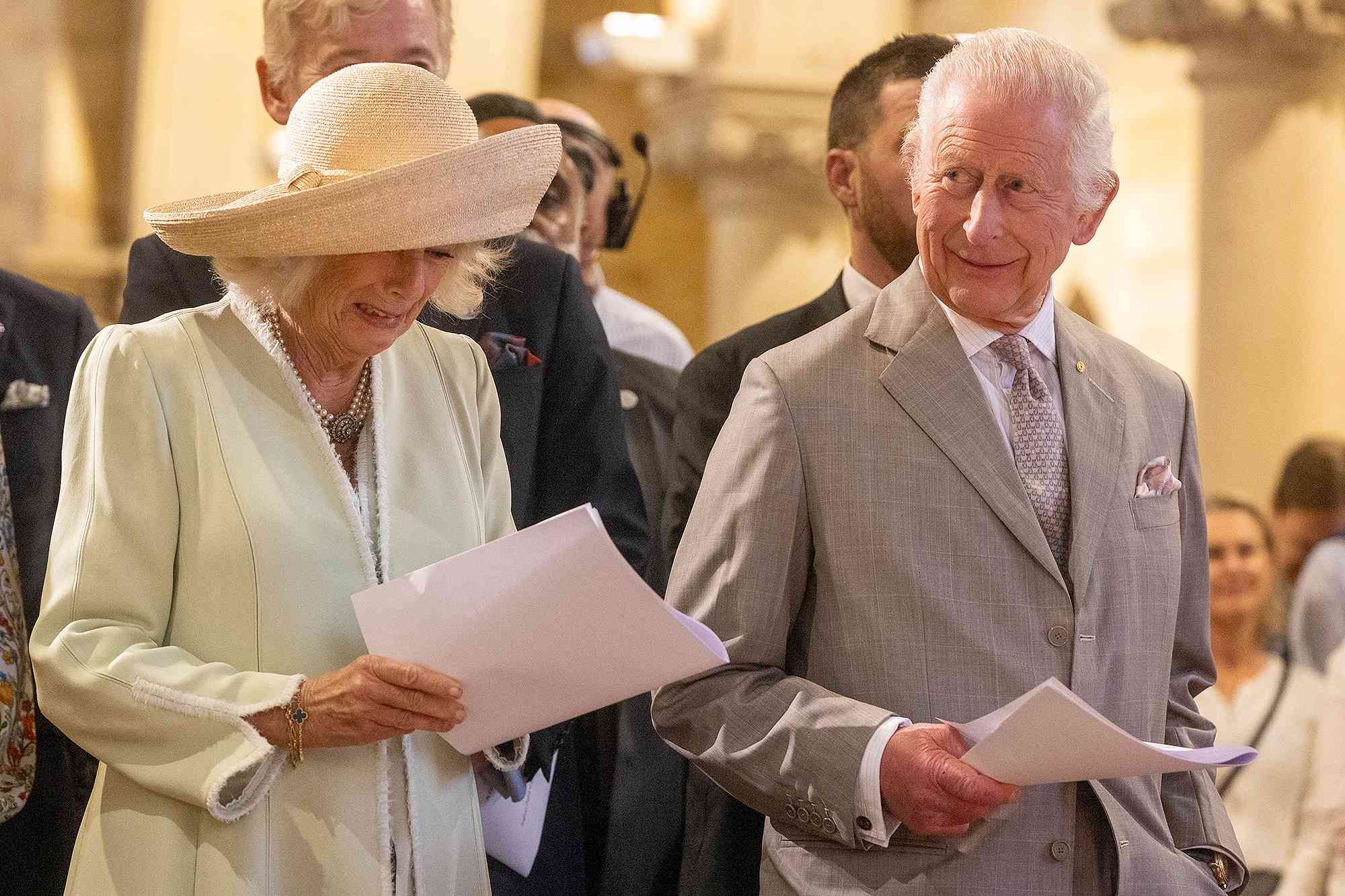 SYDNEY, AUSTRALIA - OCTOBER 20: King Charles III and Queen Camilla attend a service at St. Thomas's Anglican Church on October 20, 2024 in Sydney, Australia. The King's visit to Australia will be his first as Monarch, and CHOGM in Samoa will be his first as Head of the Commonwealth.