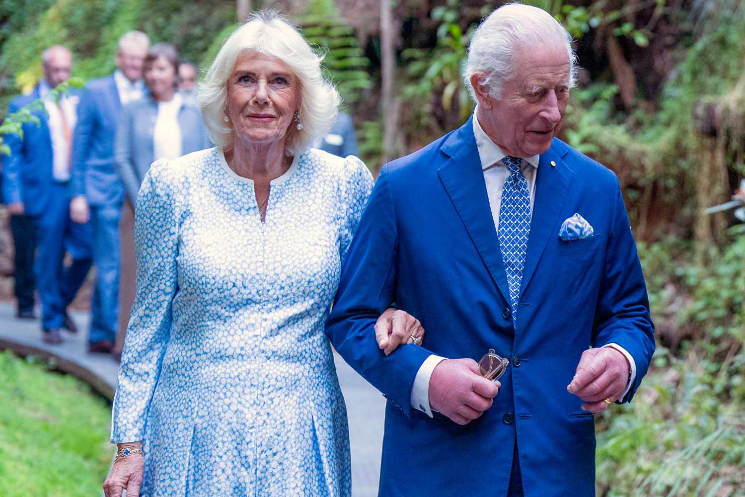 Queen Camilla and King Charles III visit the Australian National Botanic Gardens on October 21, 2024 in Canberra, Australia. The King's visit to Australia is his first as monarch, and CHOGM in Samoa will be his first as Head of the Commonwealth. 