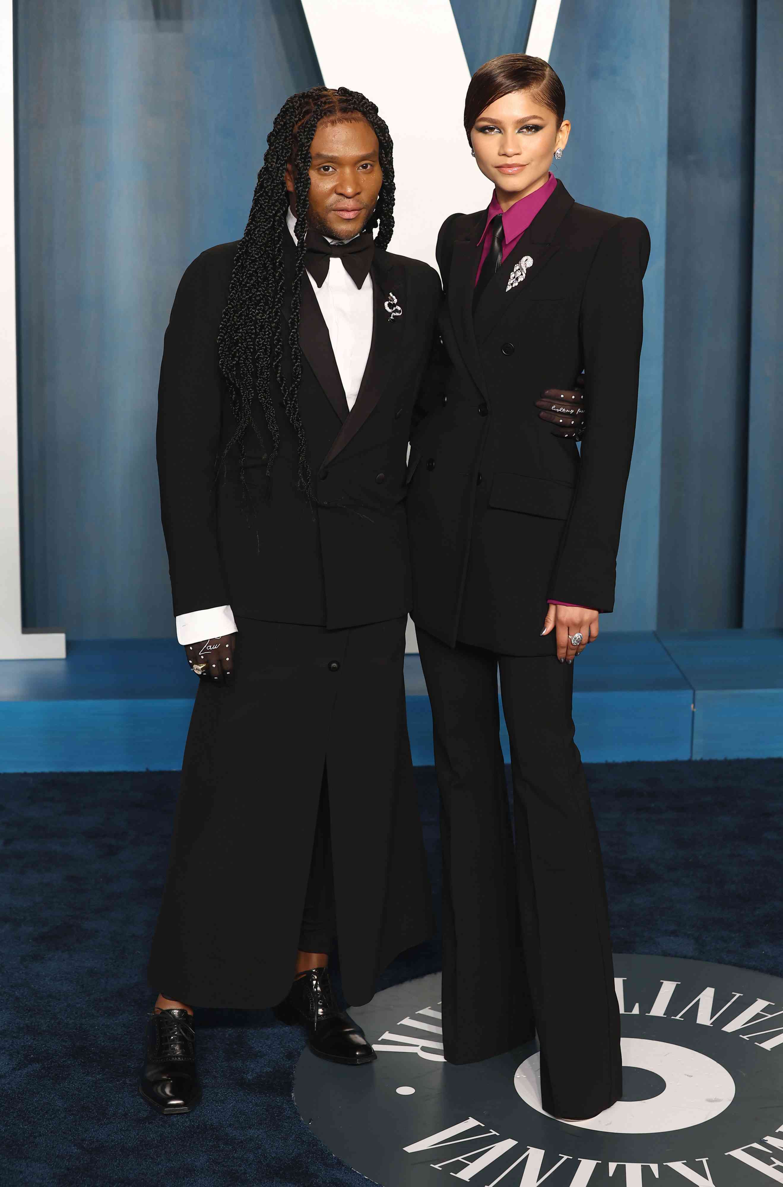 Law Roach and Zendaya 2022 Vanity Fair Oscar Party 