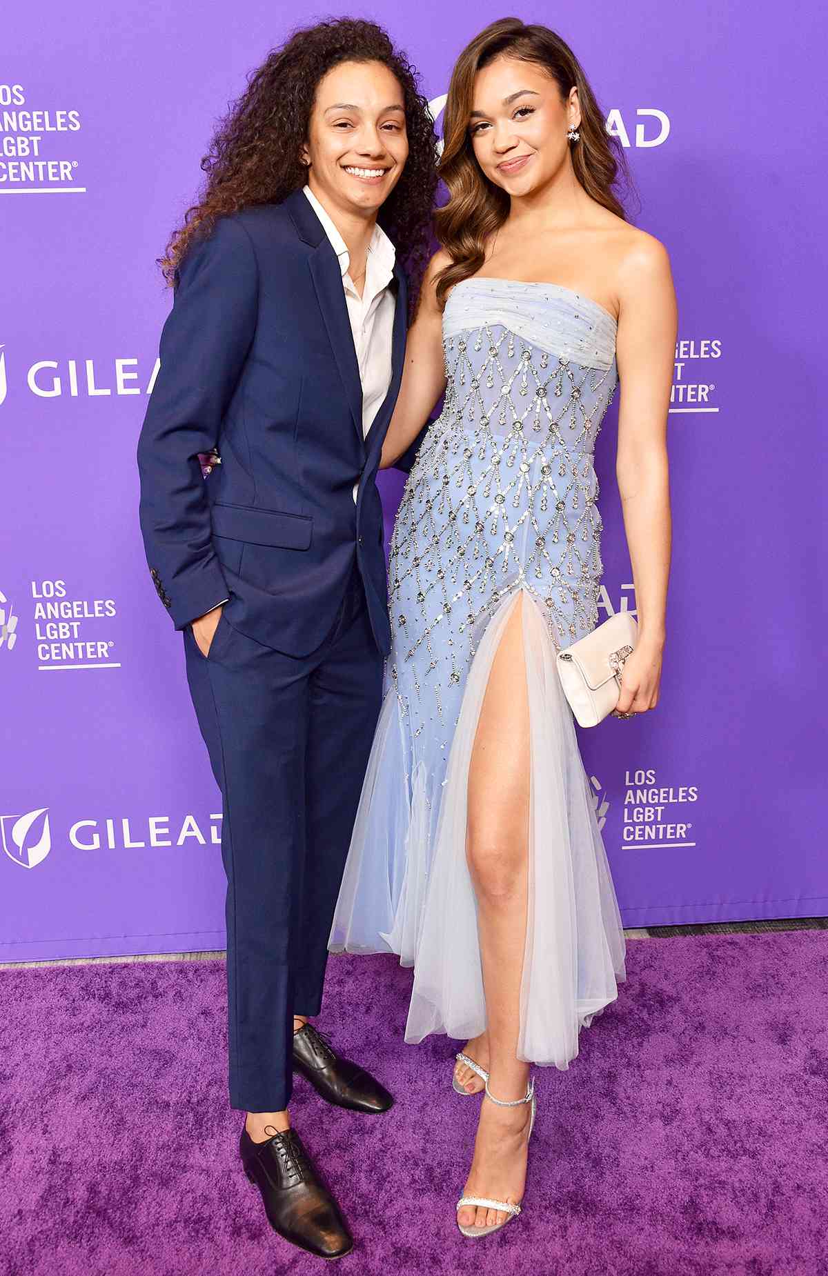 Mariah Linney and Madison Bailey attend The Los Angeles LGBT Center Gala at Fairmont Century Plaza on April 22, 2023 in Los Angeles, California.