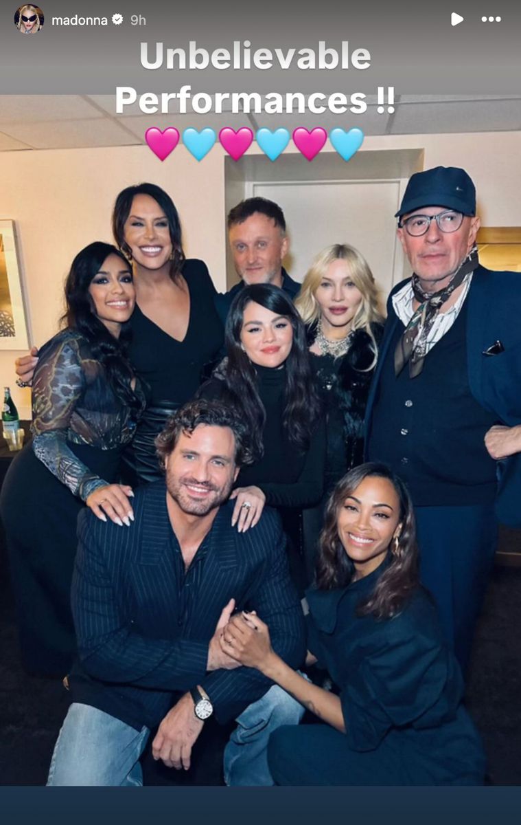 Madonna with Emilia Perez cast