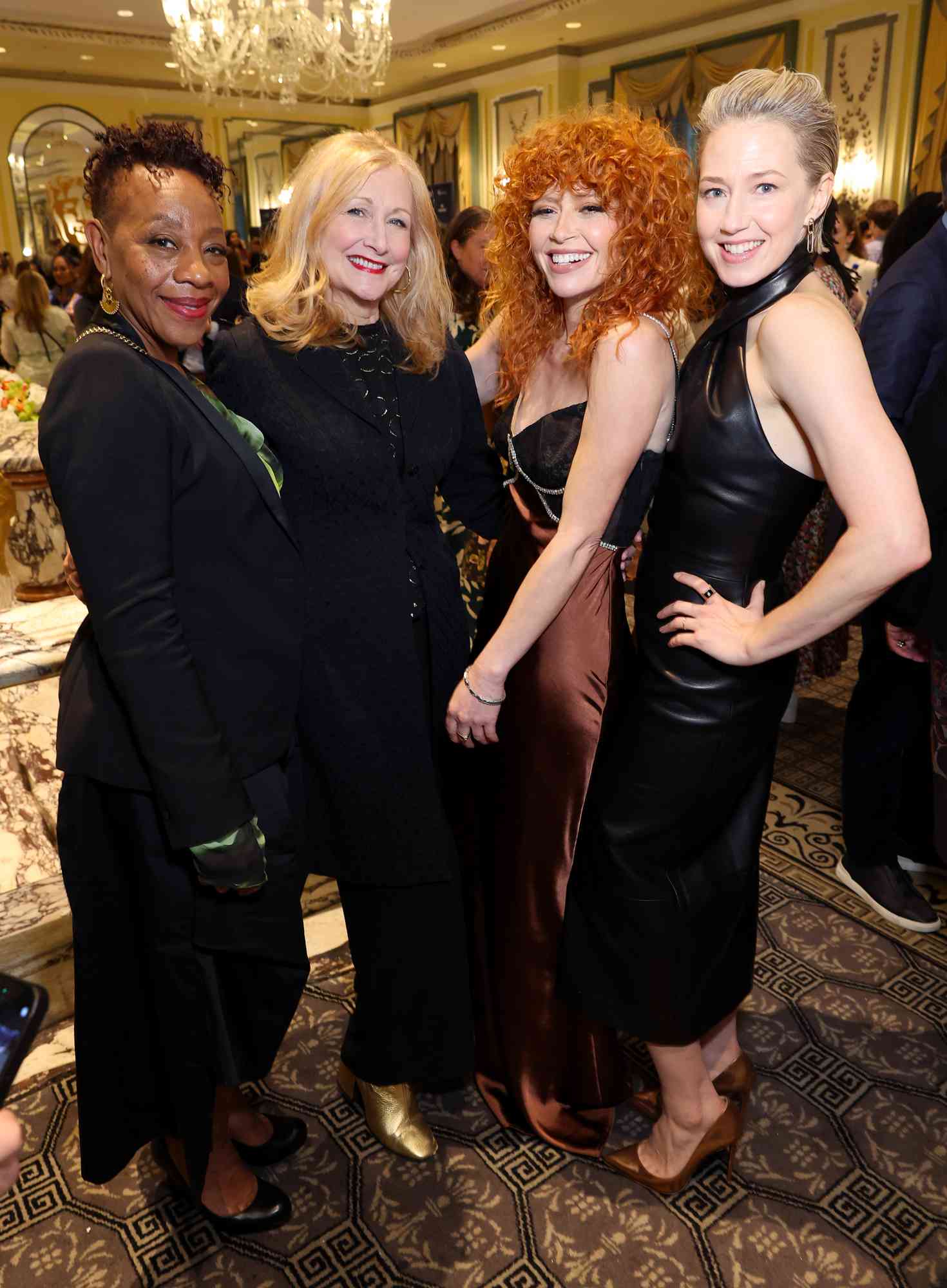 Marianne Jean-Baptiste, Patricia Clarkson, Natasha Lyonne and Carrie Coon attend The 2024 BAFTA NYC Tea Party presented by Delta Air Lines, Virgin Atlantic, and FIJI Water Sponsored By Britbox, Heineken, Taittinger and The Pierre at The Pierre Hotel on October 06, 2024 in New York City.