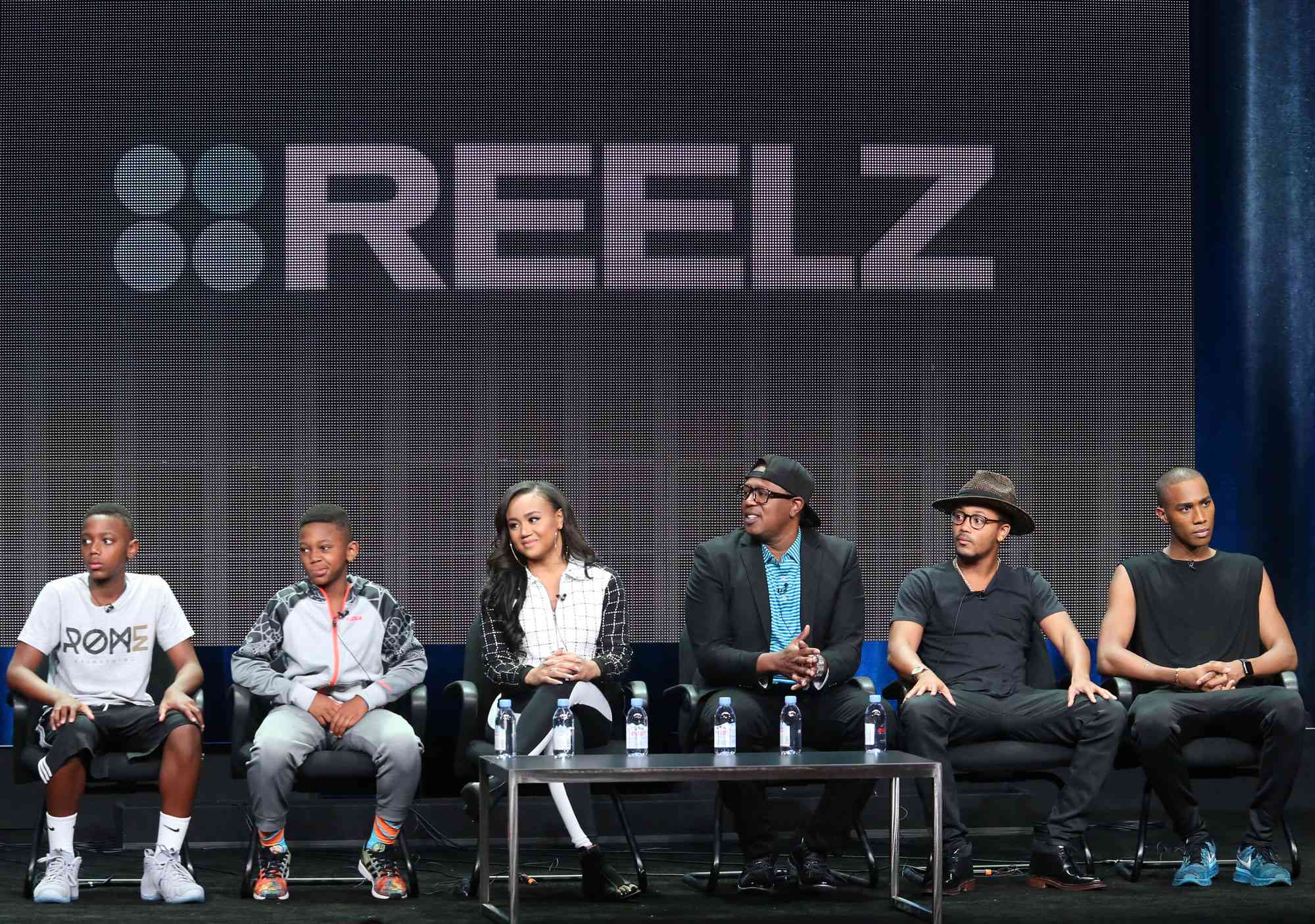 EVERLY HILLS, CA - AUGUST 09: (L-R) Hercy Miller, Mercy Miller, Cymphonique Miller, Master P, Romeo Miller and Veno Miller speak onstage during the 'Master P's Family Empire' panel discussion at the Reelz portion of the 2015 Summer TCA Tour at The Beverly Hilton Hotel on August 7, 2015 in Beverly Hills, California. (Photo by Frederick M. Brown/Getty Images)