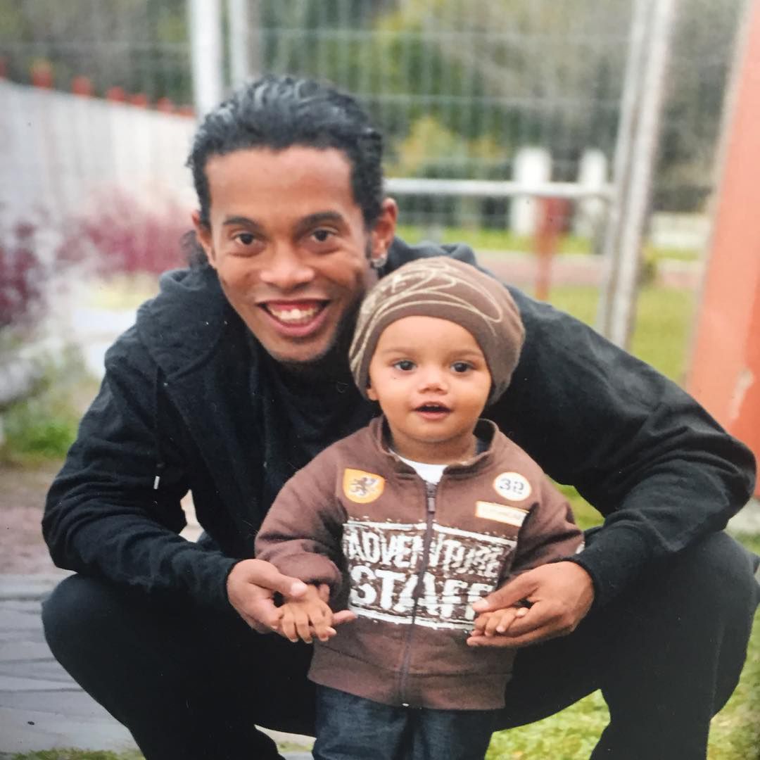 Ronaldinho with son Joao