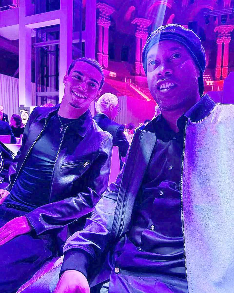 Ronaldinho with his son Joao