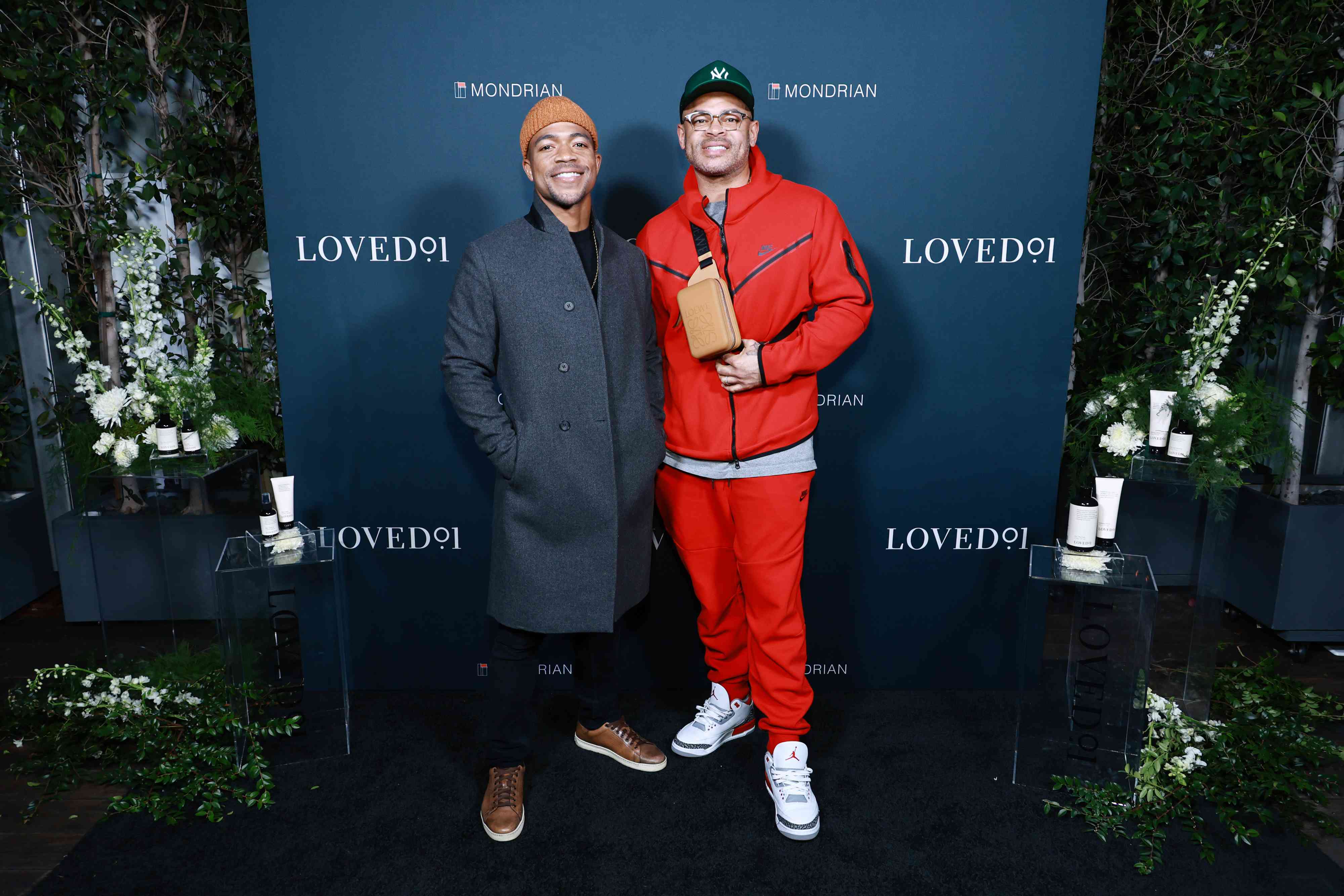 Steven G. Norfleet (L) and Anthony Hemingway attend LOVED01: Skincare by John Legend launch event at Skybar on March 07, 2023 in West Hollywood, California. 