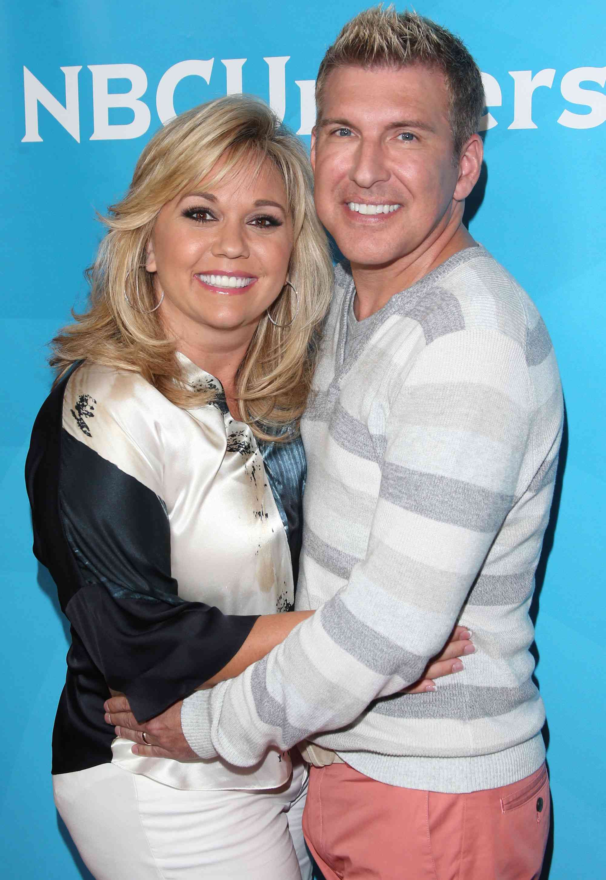 BEVERLY HILLS, CA - JULY 14: Actress Julie Chrisley and Todd Chrisley attend NBCUniversal's 2014 Summer TCA Tour day 2 at The Beverly Hilton Hotel on July 14, 2014 in Beverly Hills, California. (Photo by Mark Davis/Getty Images)