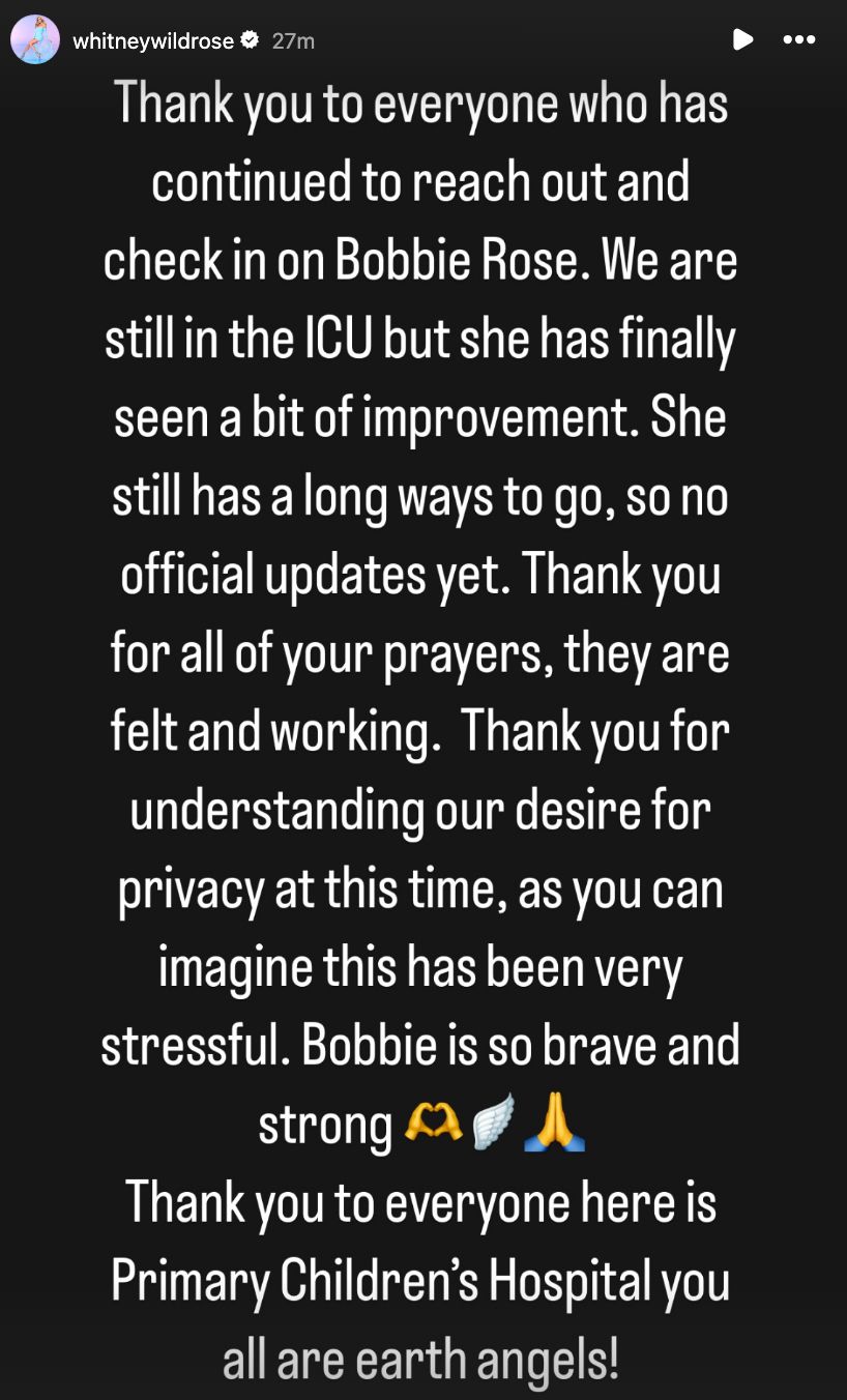 Whitney Rose update on Bobbie Rose