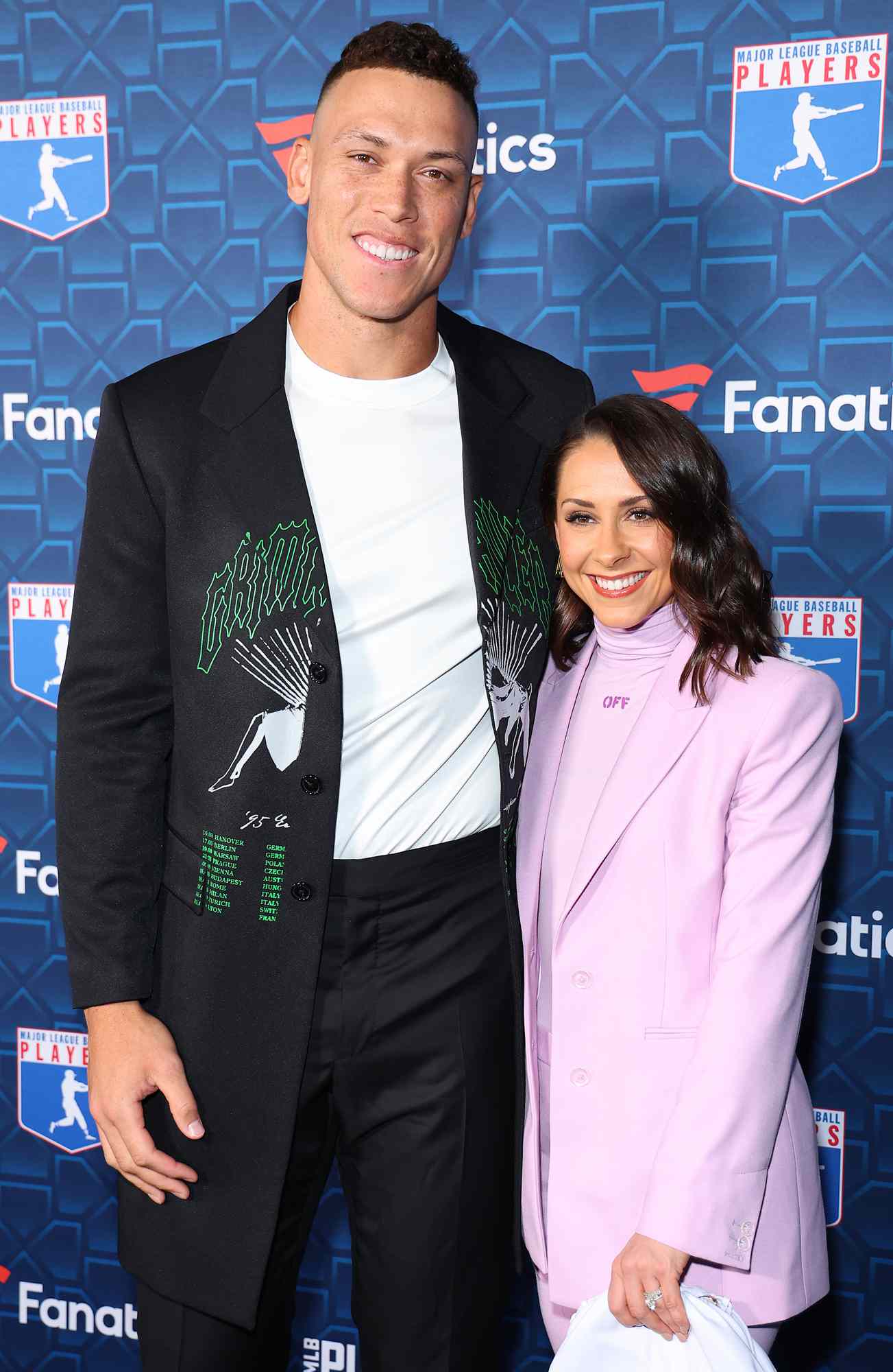 Aaron Judge and Samantha Bracksieck attend Michael Rubin's MLBPA x Fanatics party at City Market Social House on July 18, 2022 in Los Angeles, California