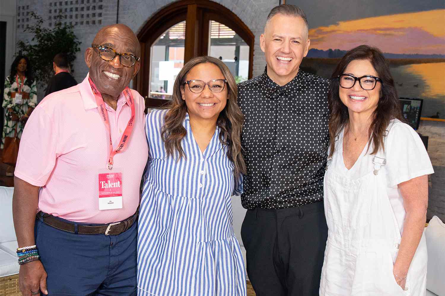 Al Roker, his daughter Courtney Roker Laga, Ross Mathews and Valerie Bertinelli hang out at Food & Wineâs Charleston Food & Wine Classic, which ran from Sept. 27 to 29.