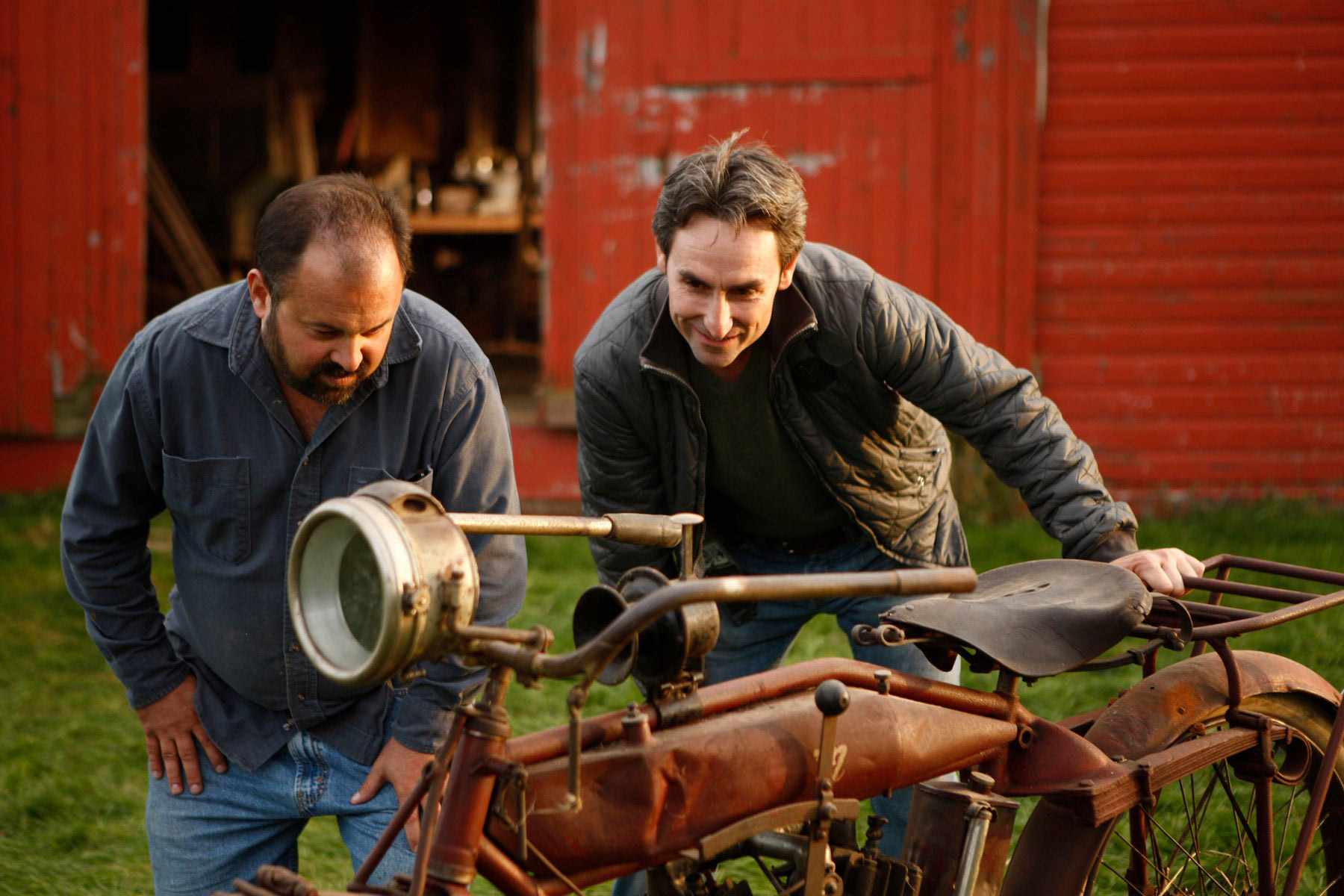 Mike Wolfe and Frank Fritz on American Pickers