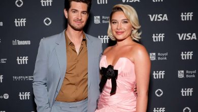 Andrew Garfield and Florence Pugh attend the premiere of